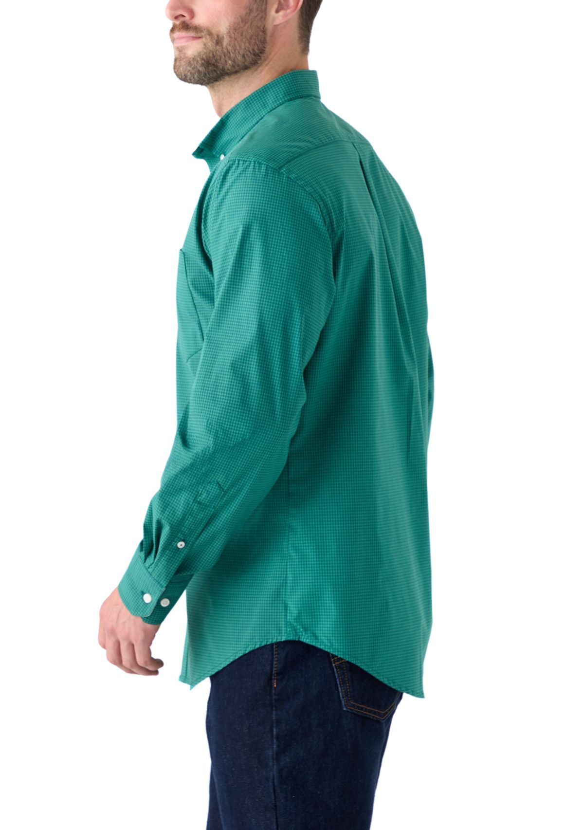 Performance Comfort Woven Gingham Shirt