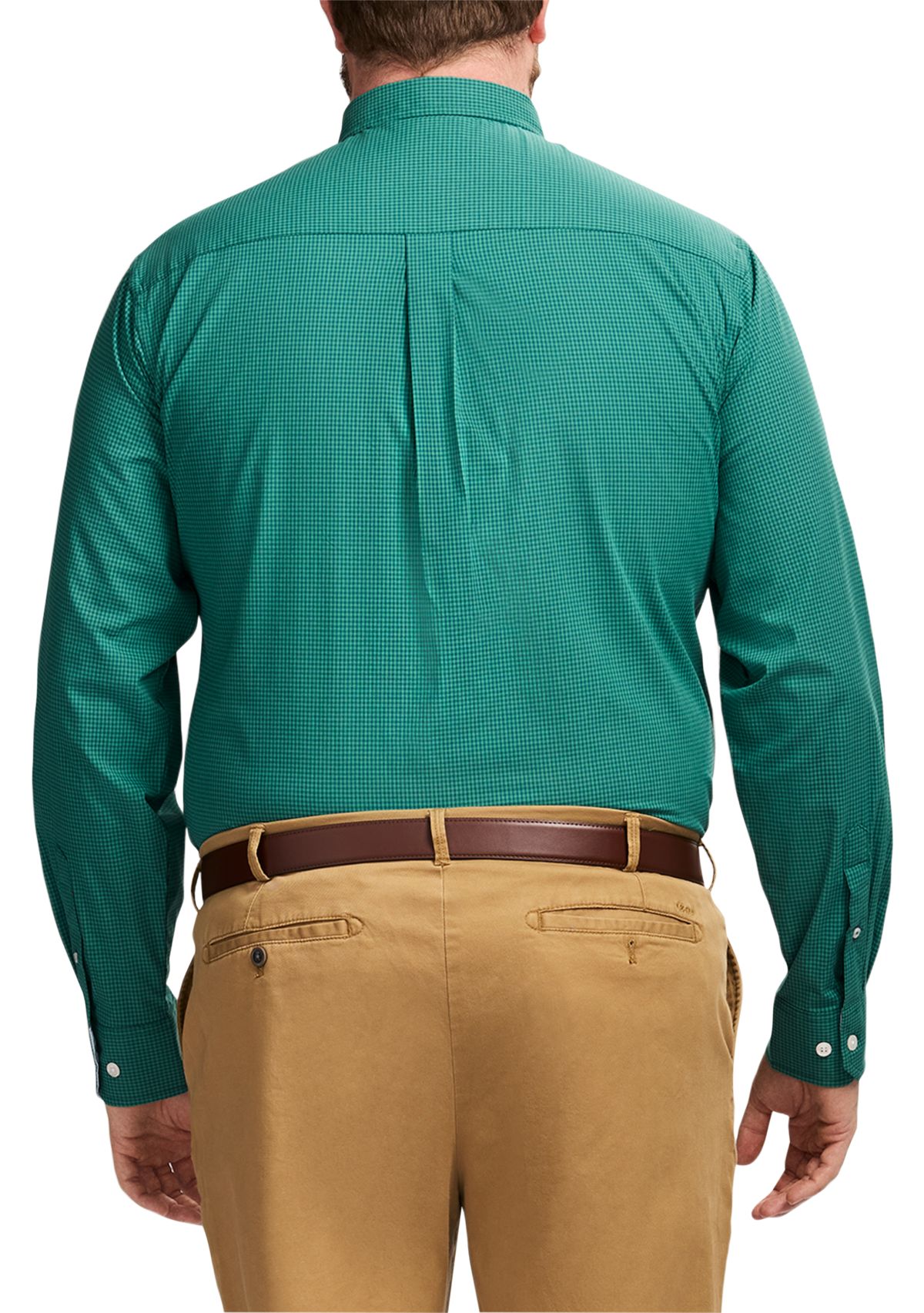 Big & Tall Long Sleeve Performance Comfort Gingham Shirt