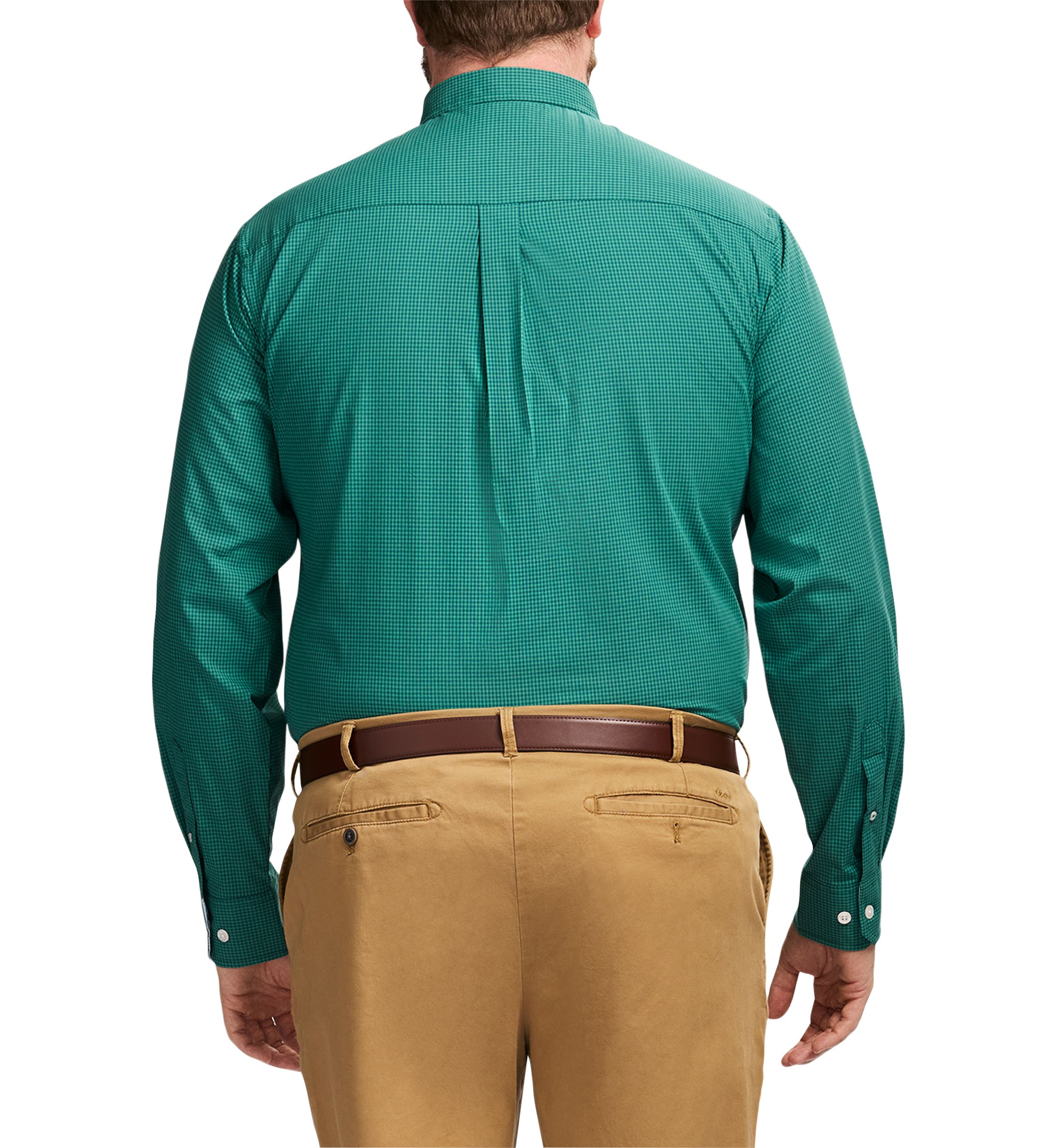 Big & Tall Long Sleeve Performance Comfort Gingham Shirt