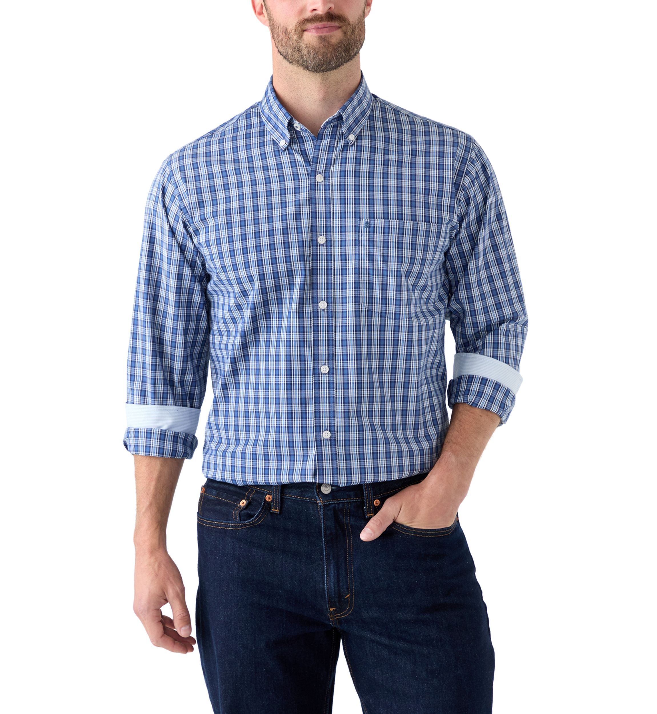 Long Sleeve Plaid Button Down Shirt