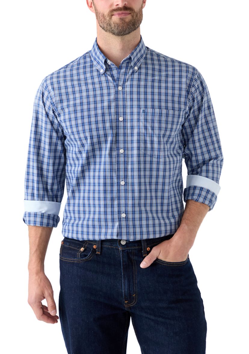 Long Sleeve Plaid Button Down Shirt