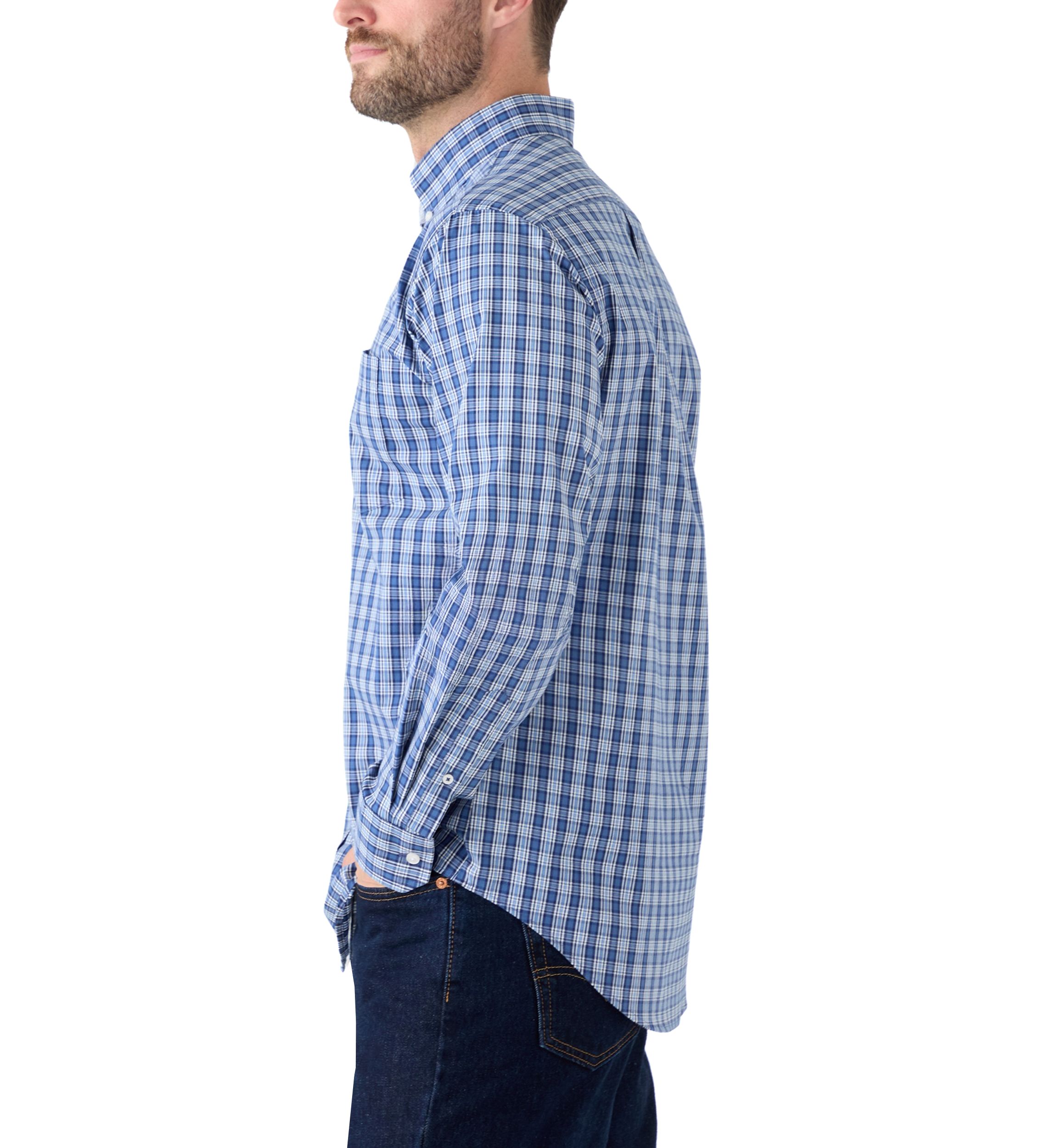 Long Sleeve Plaid Button Down Shirt