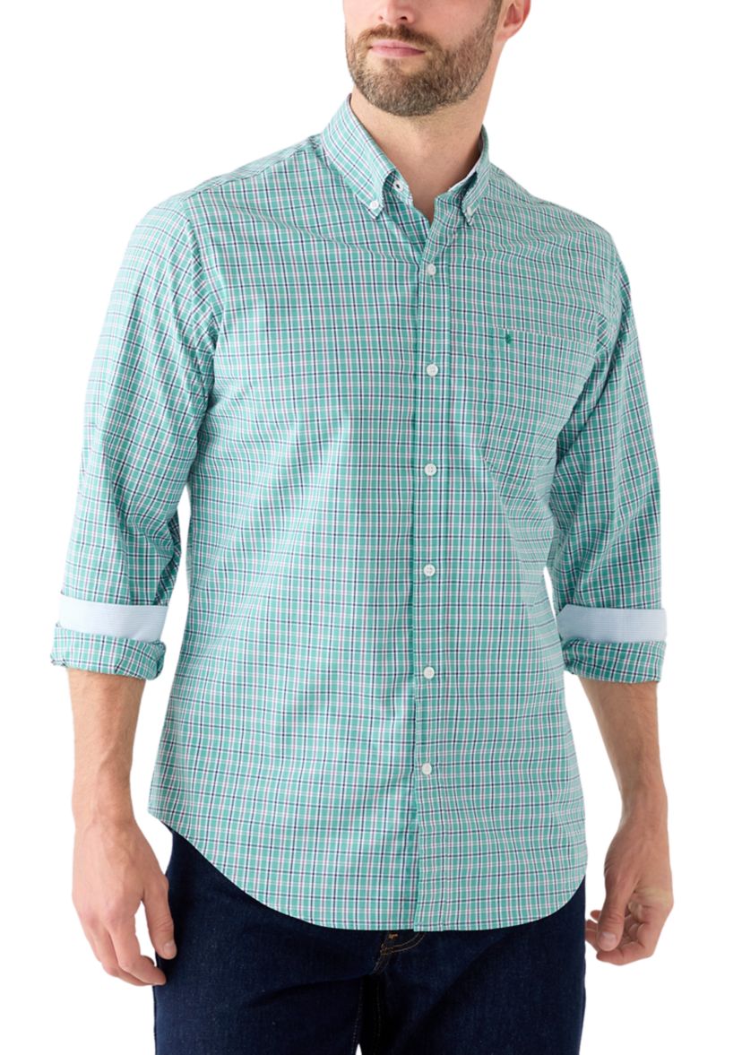  Long Sleeve Plaid Button Down Shirt 
