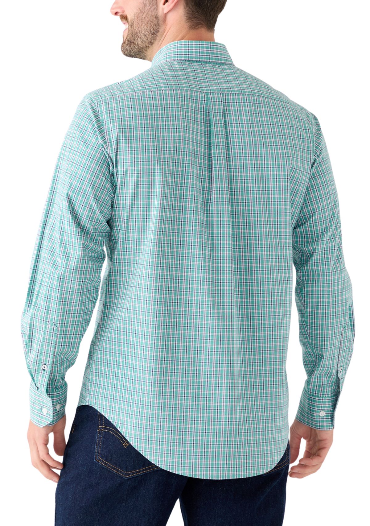  Long Sleeve Plaid Button Down Shirt 
