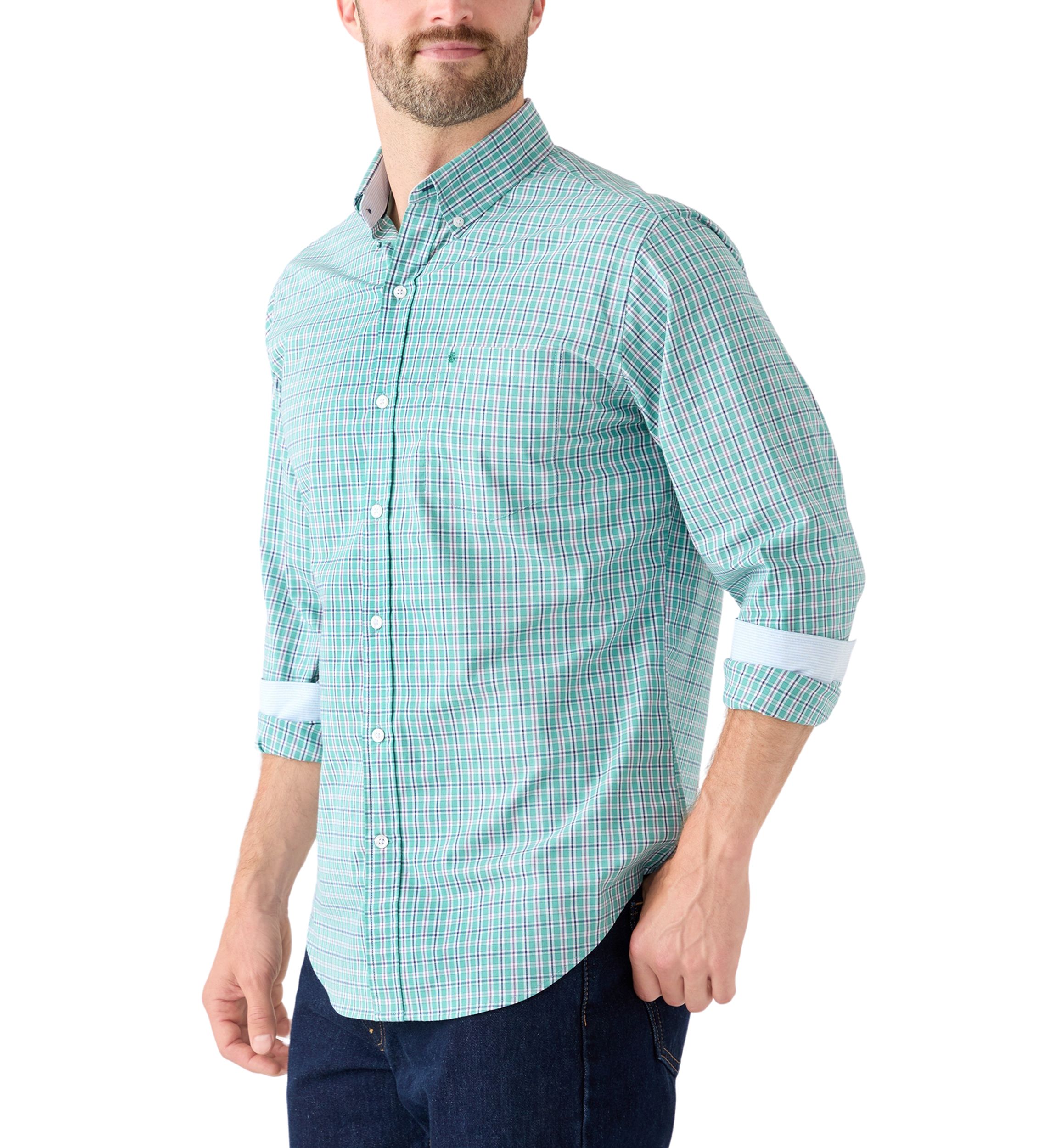  Long Sleeve Plaid Button Down Shirt 
