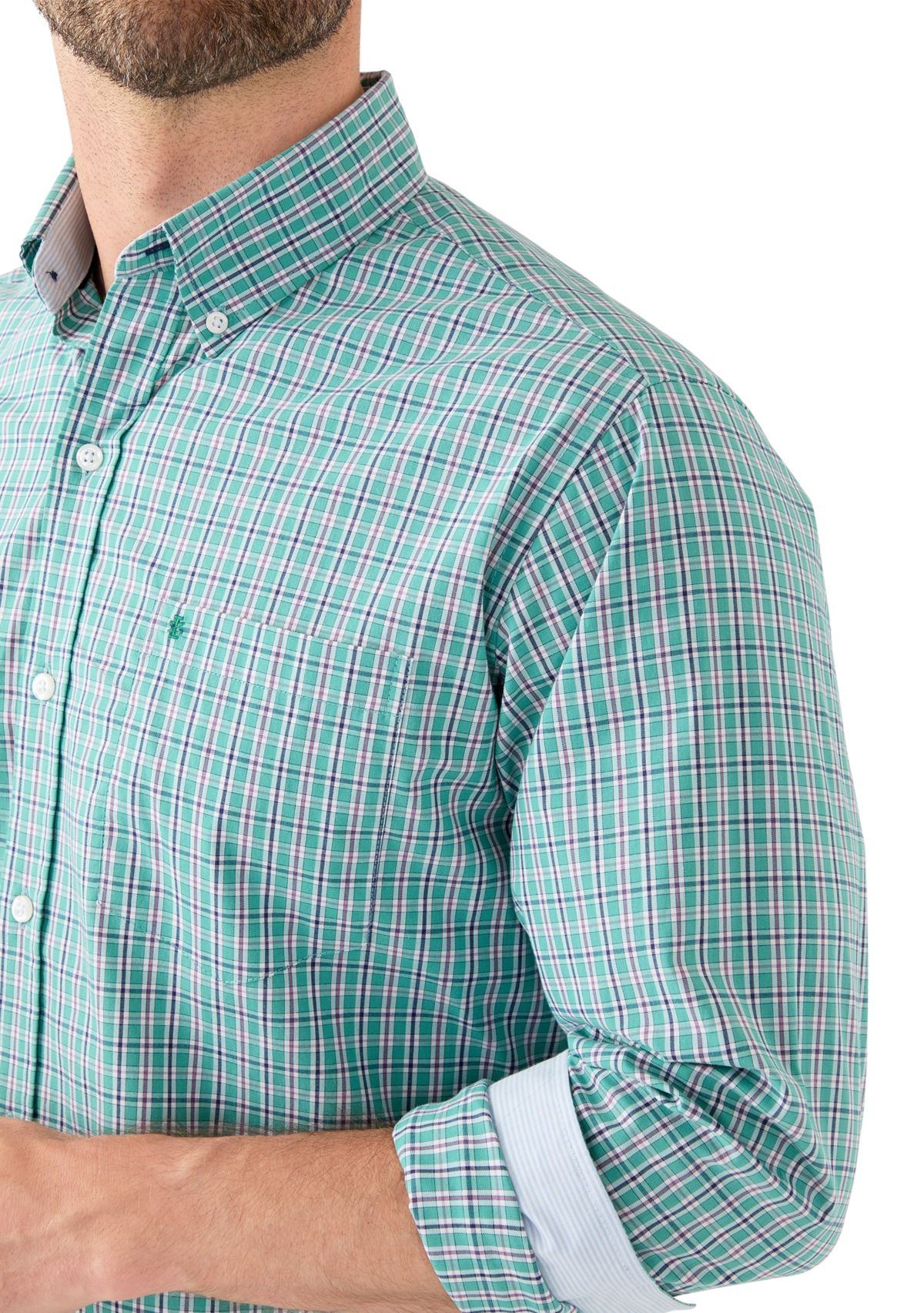  Long Sleeve Plaid Button Down Shirt 