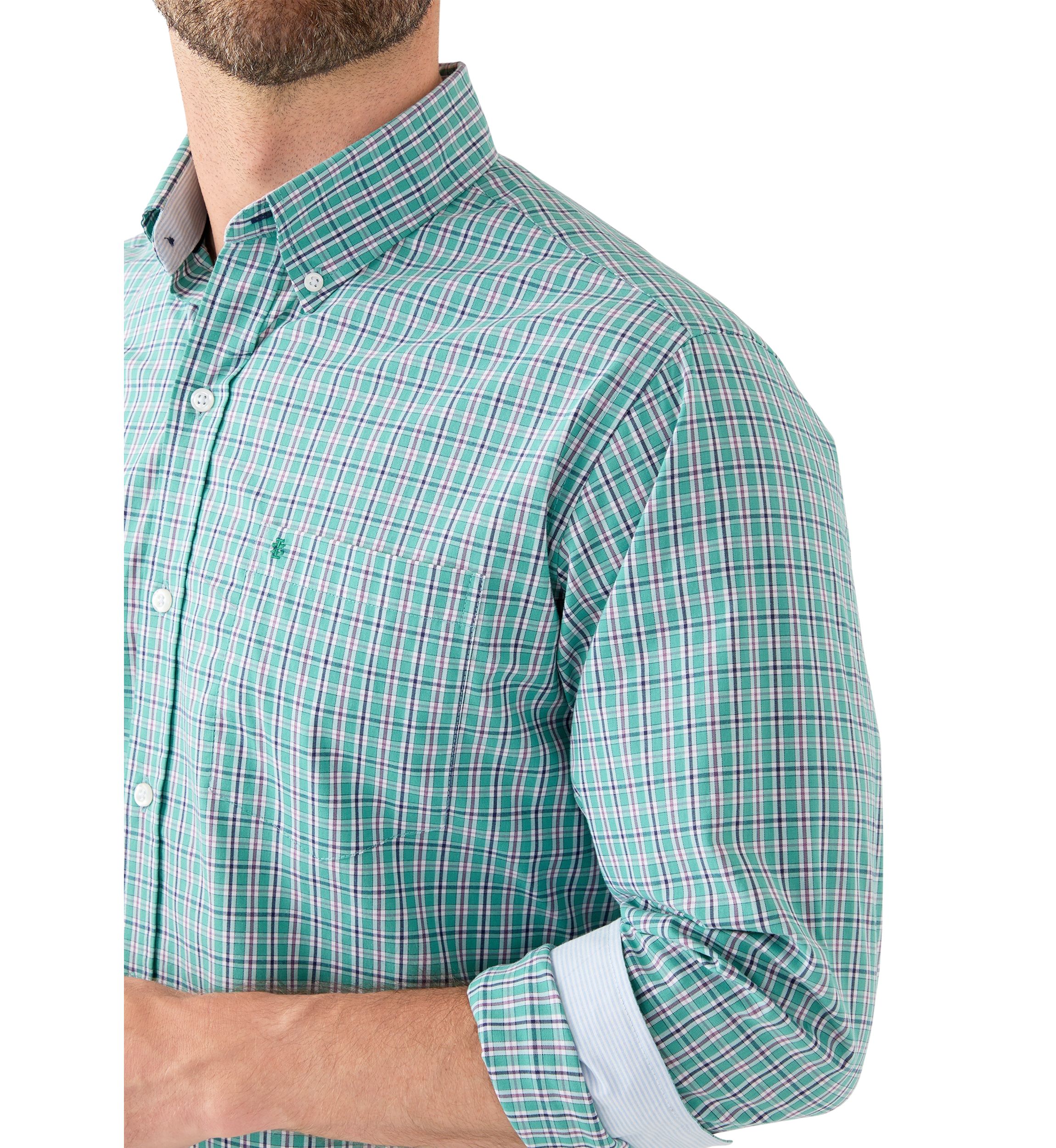  Long Sleeve Plaid Button Down Shirt 