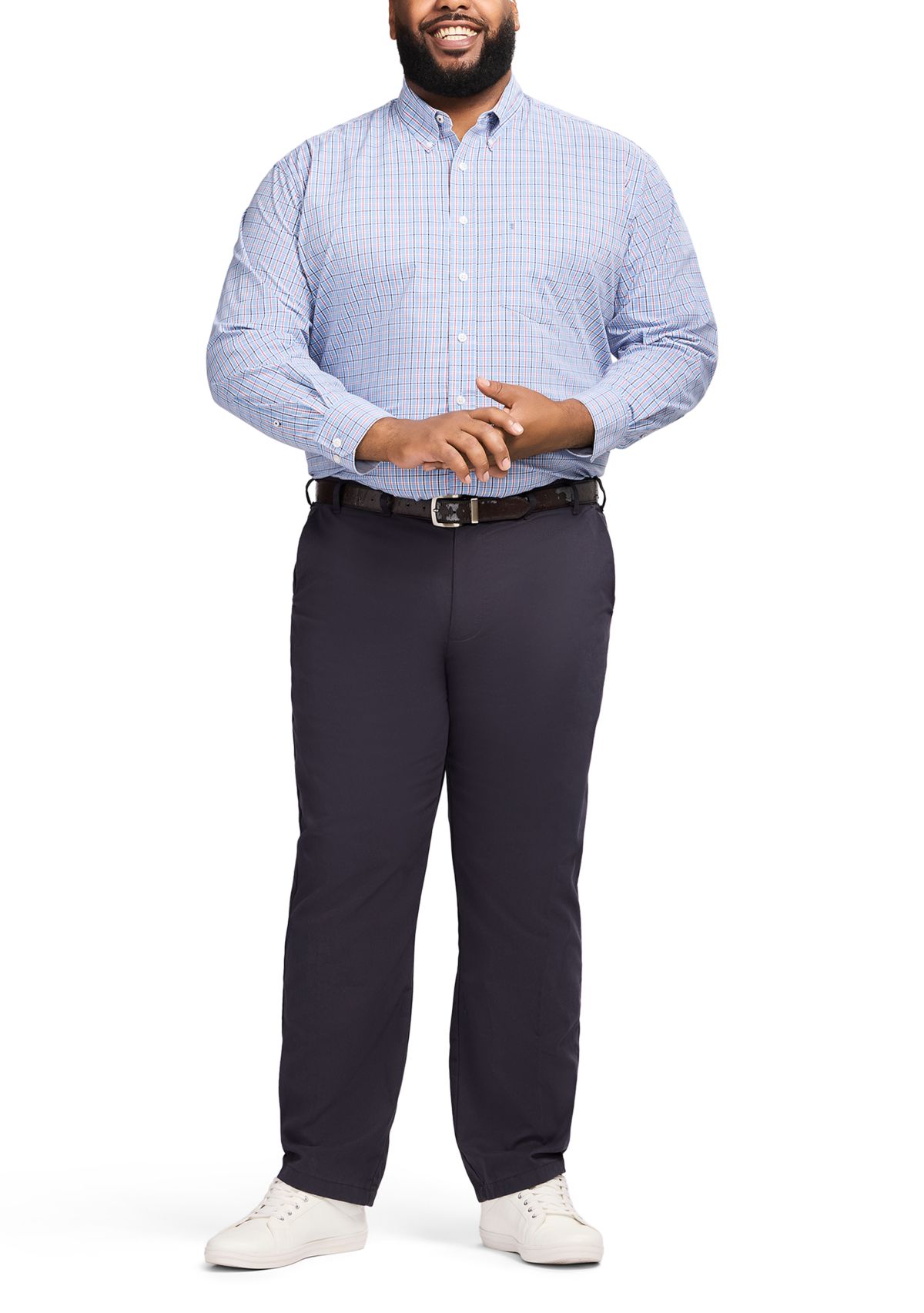 Big & Tall Long Sleeve Performance Comfort Woven Shirt