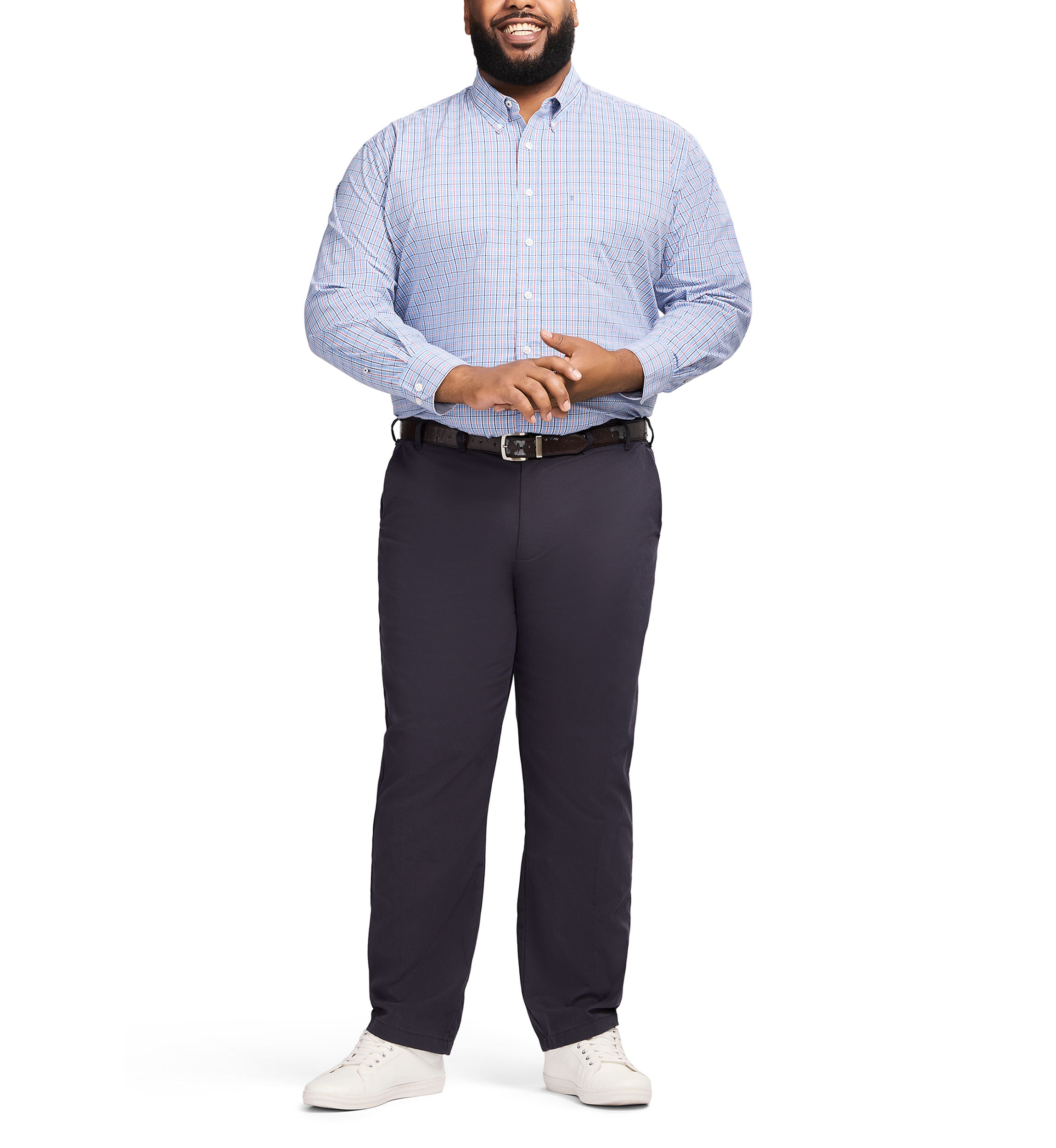 Big & Tall Long Sleeve Performance Comfort Woven Shirt
