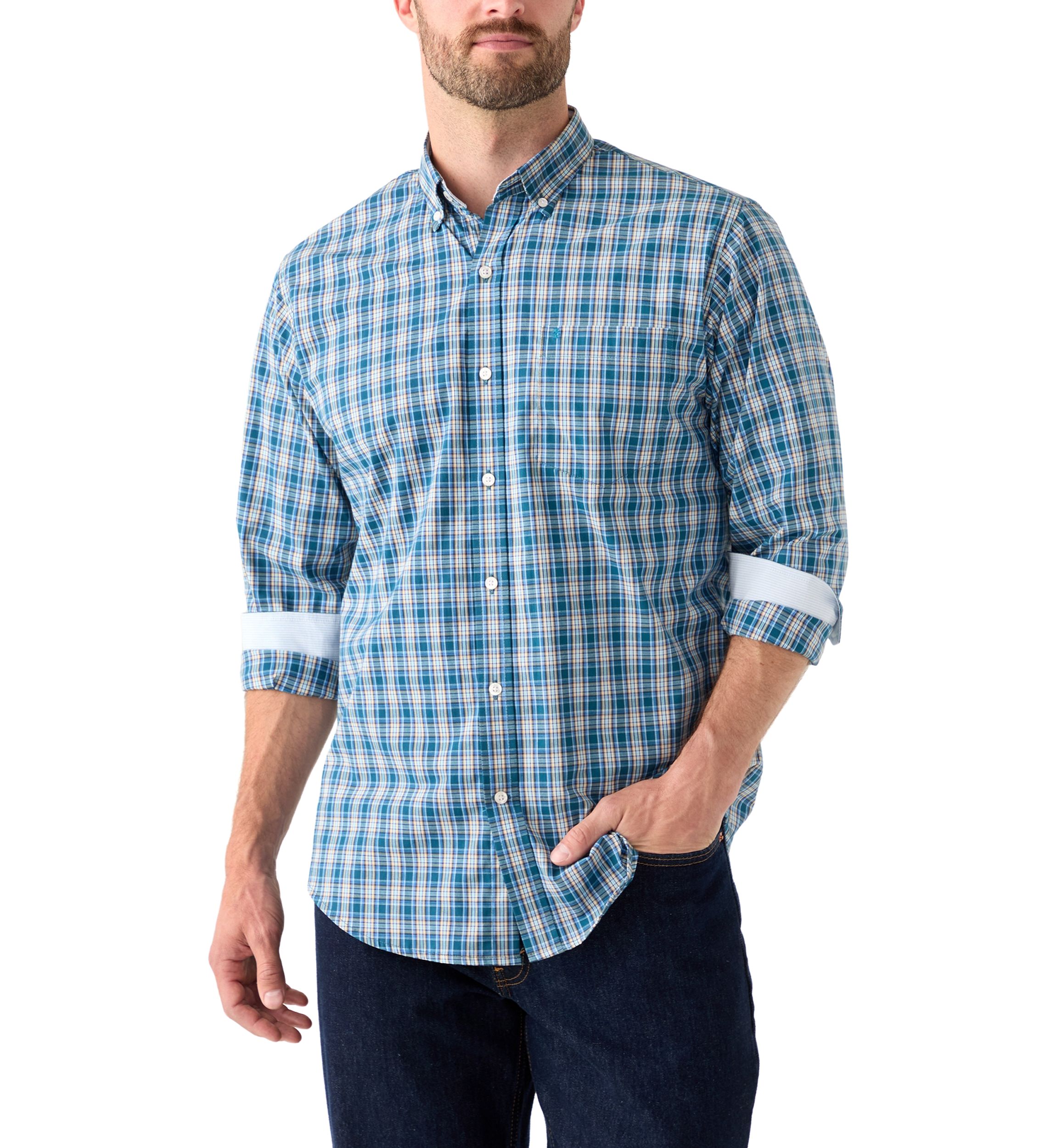 Dark Colored Plaid Shirt