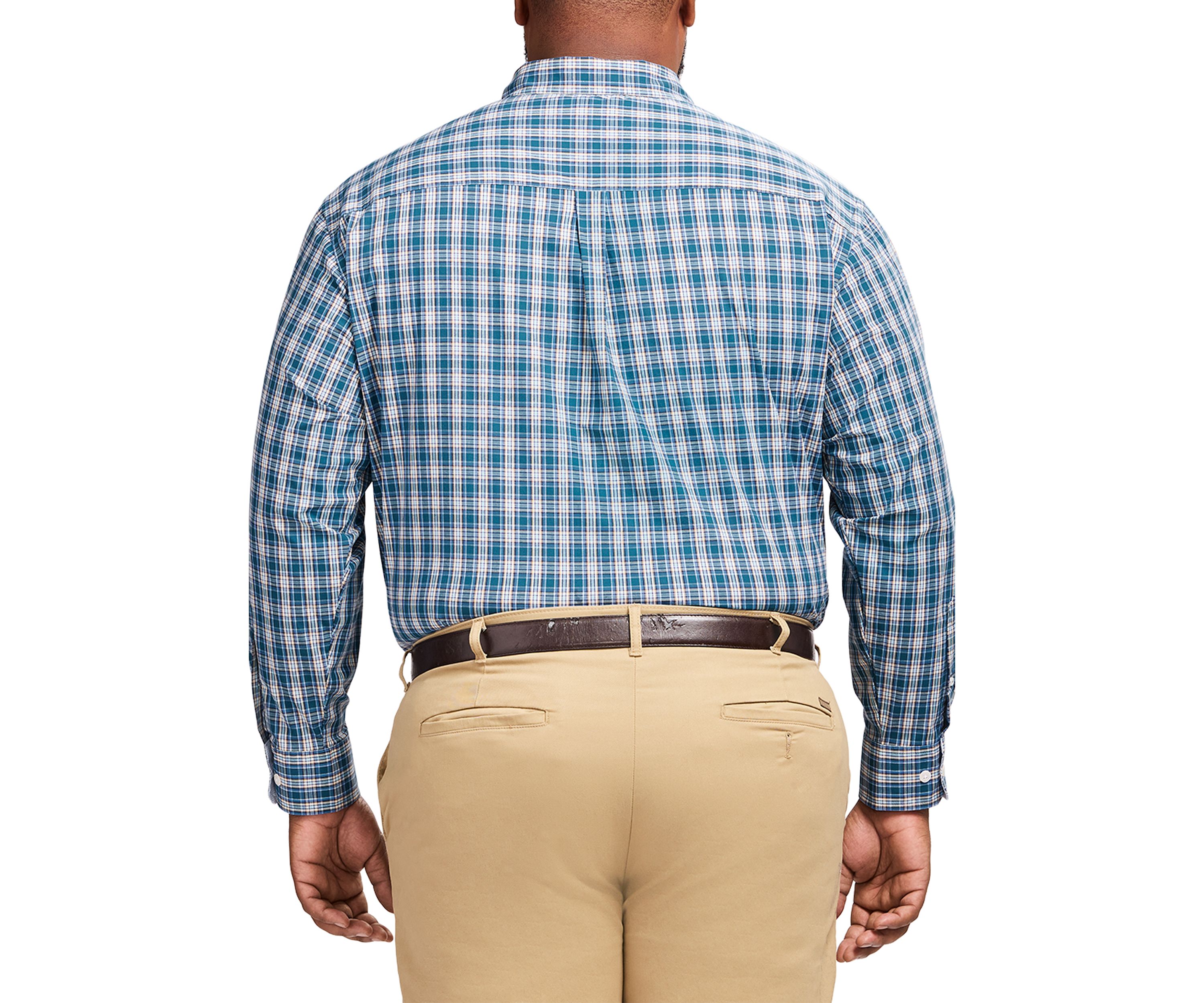 Big & Tall Long Sleeve Performance Comfort Button Down Shirt 