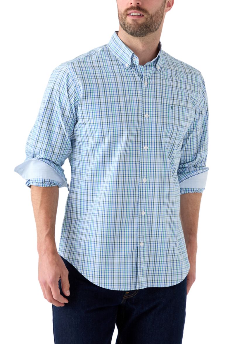  Long Sleeve Plaid Button Down Shirt 