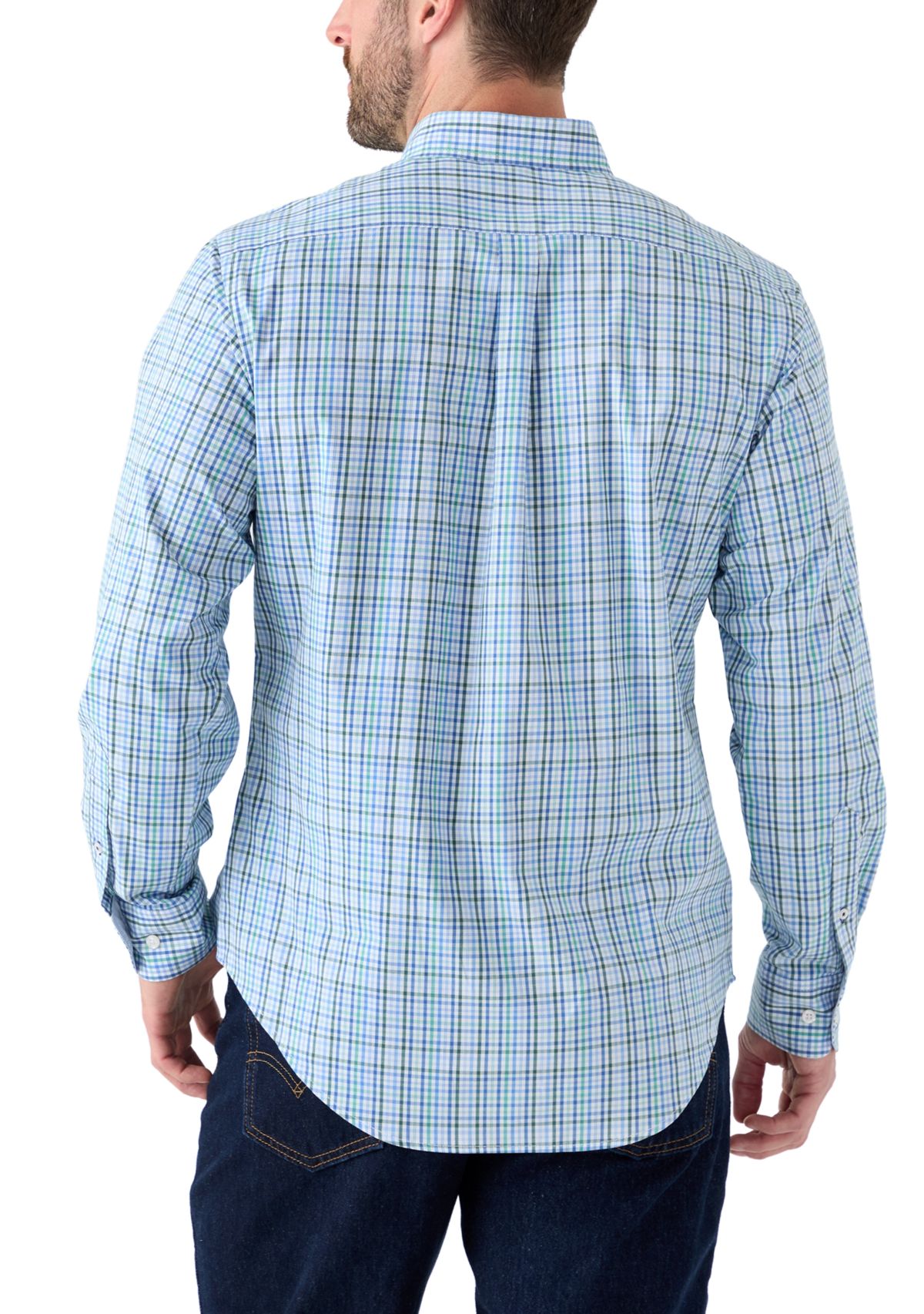  Long Sleeve Plaid Button Down Shirt 