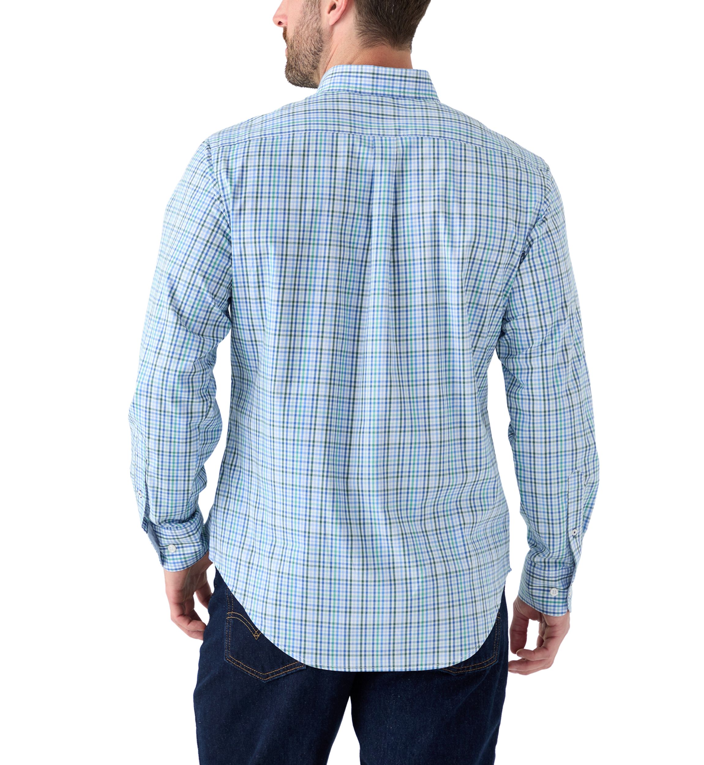  Long Sleeve Plaid Button Down Shirt 