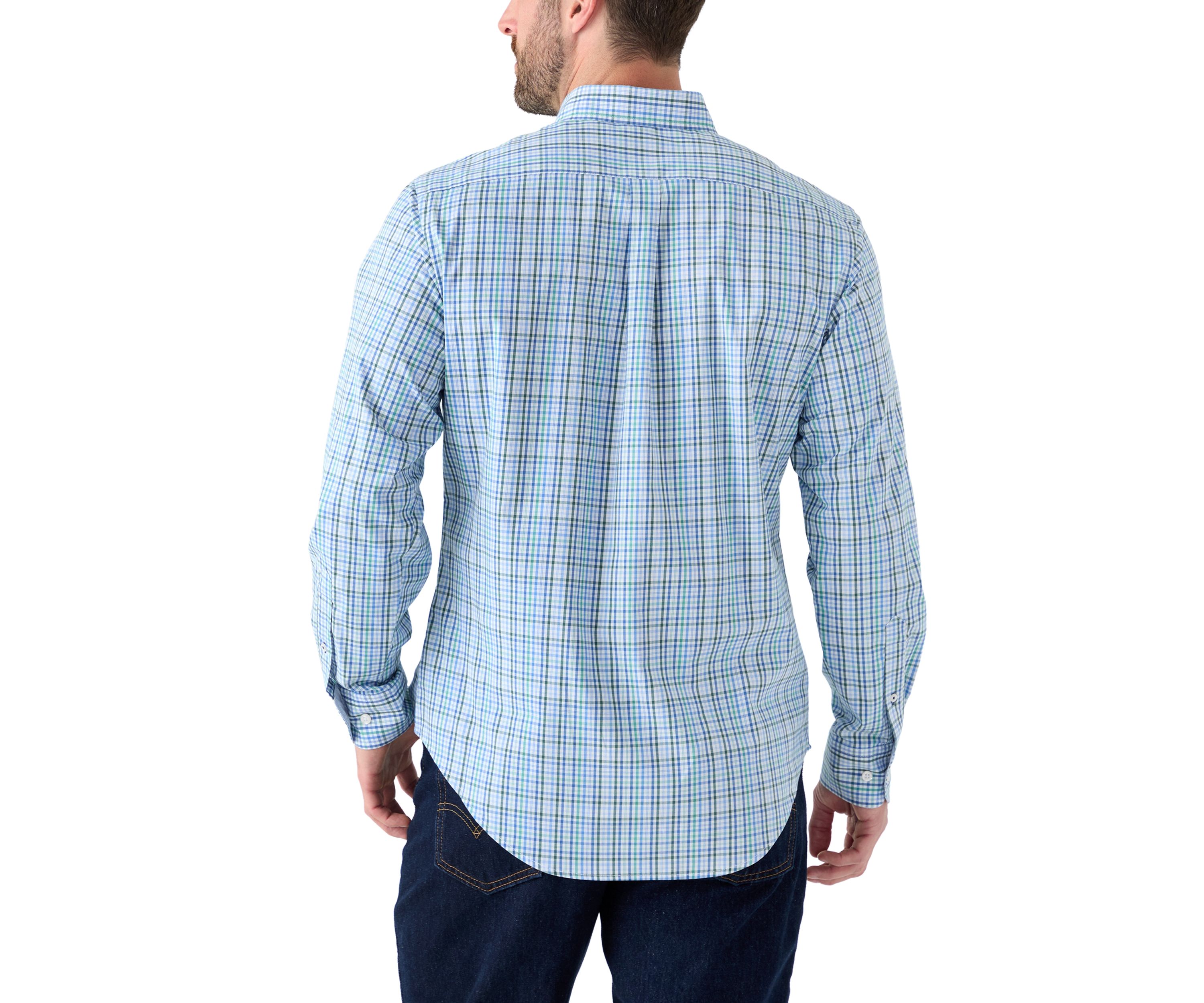  Long Sleeve Plaid Button Down Shirt 