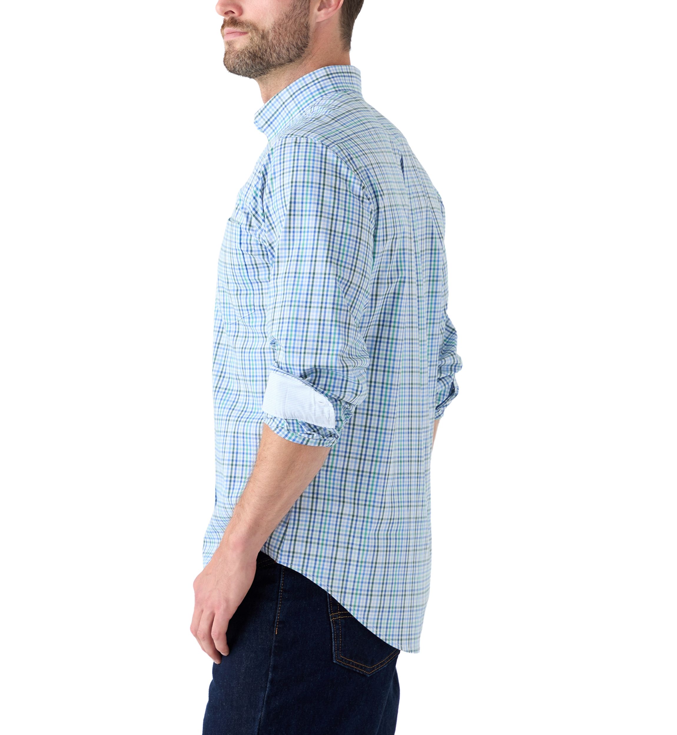  Long Sleeve Plaid Button Down Shirt 