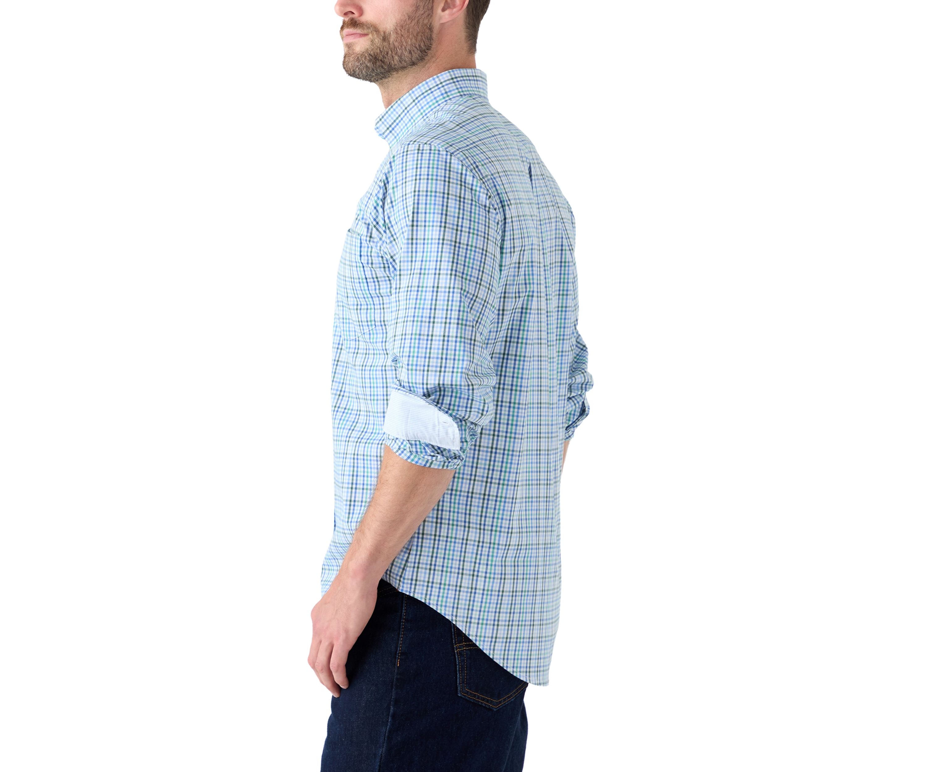  Long Sleeve Plaid Button Down Shirt 