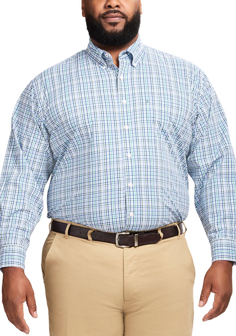 Big & Tall Long Sleeve Performance Comfort Woven Shirt 