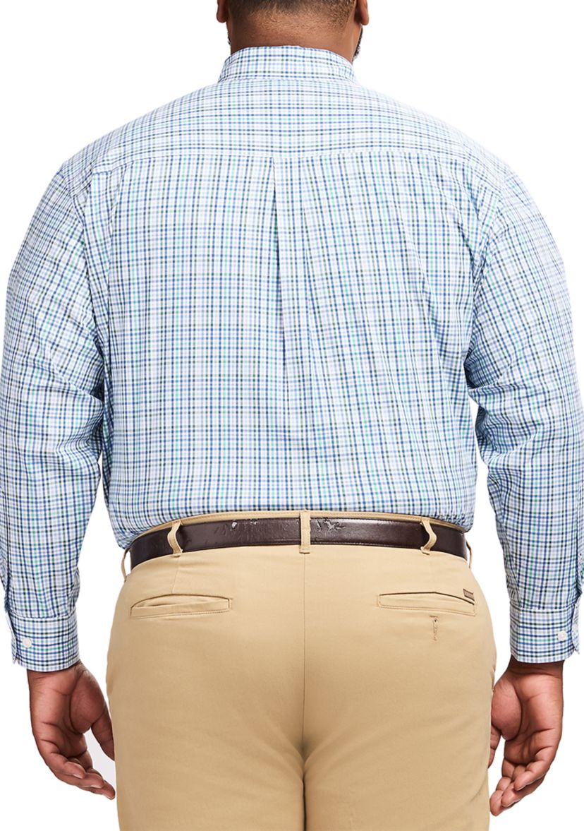 Big & Tall Long Sleeve Performance Comfort Woven Shirt 