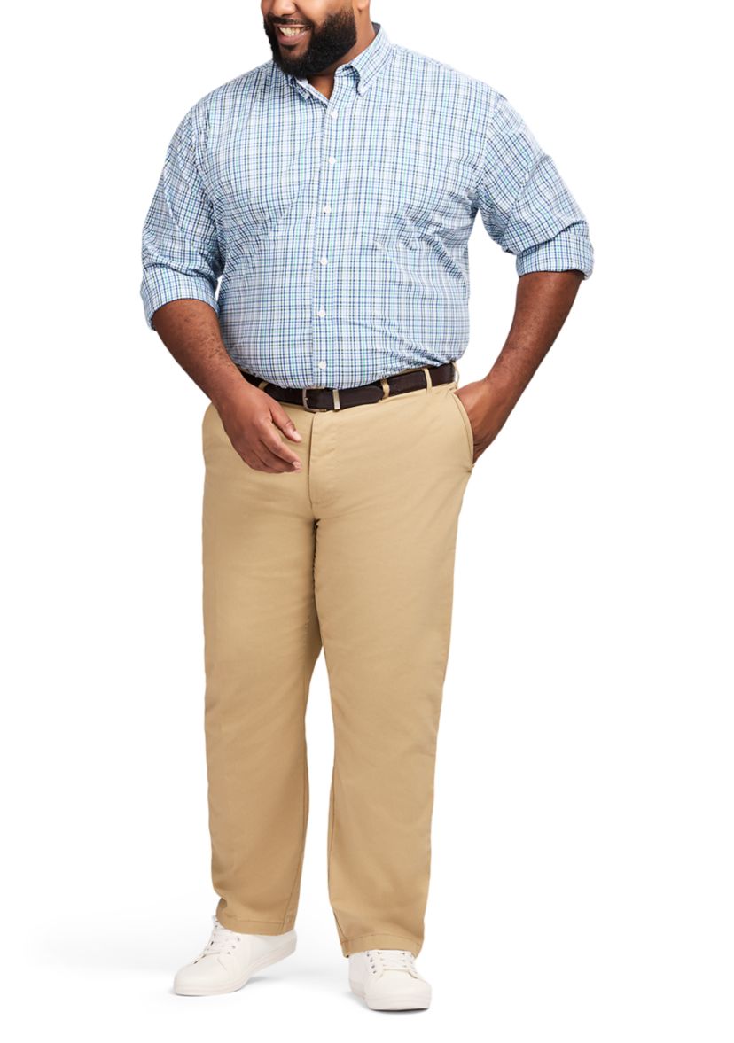 Big & Tall Long Sleeve Performance Comfort Woven Shirt 