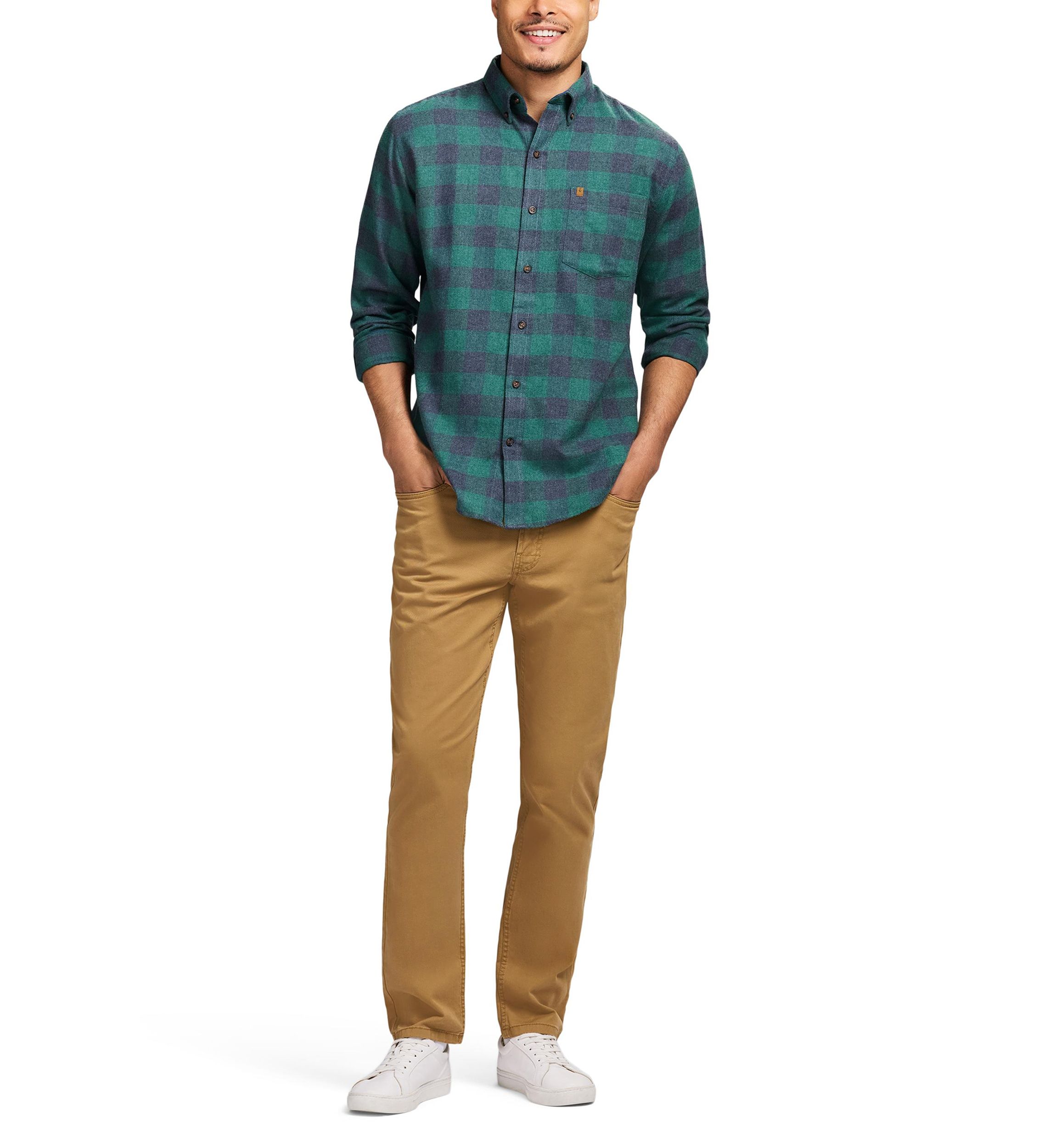 Stratton Flannel Long Sleeve Button Down Shirt