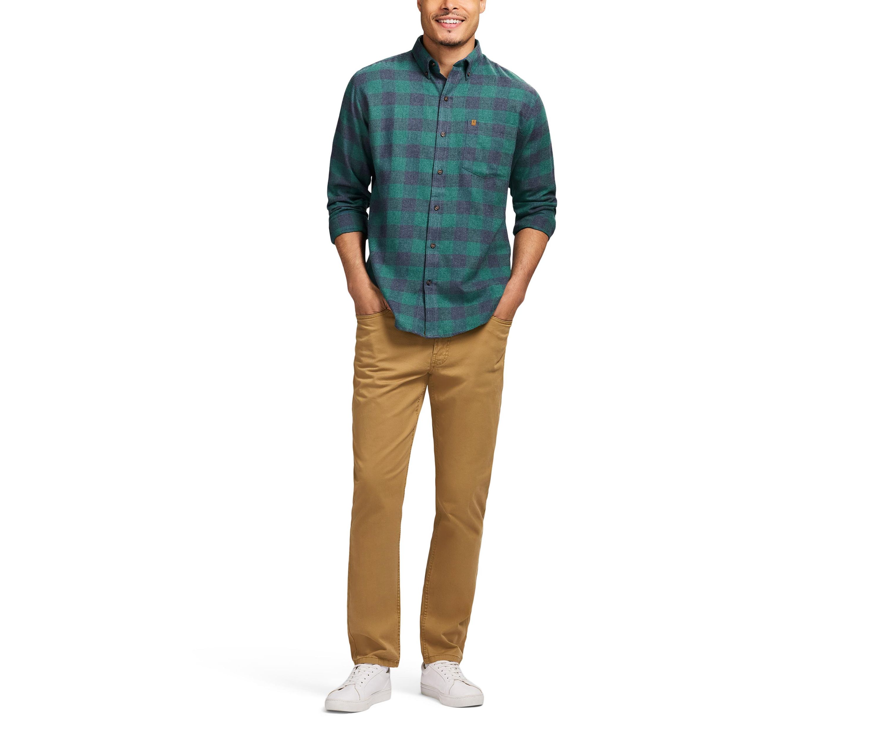 Stratton Flannel Long Sleeve Button Down Shirt