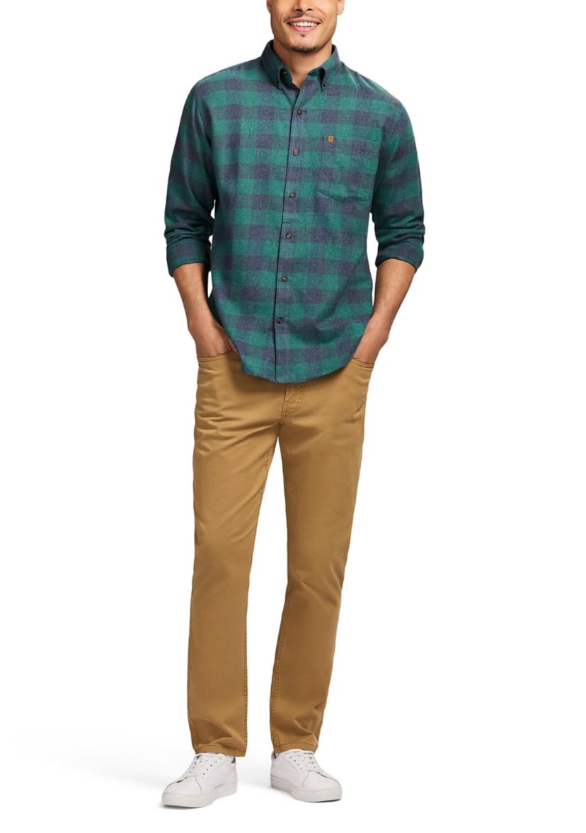 Stratton Flannel Long Sleeve Button Down Shirt