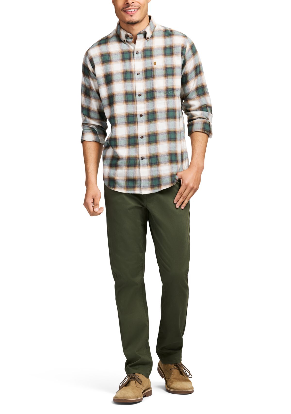 Stratton Flannel Long Sleeve Button Down Shirt