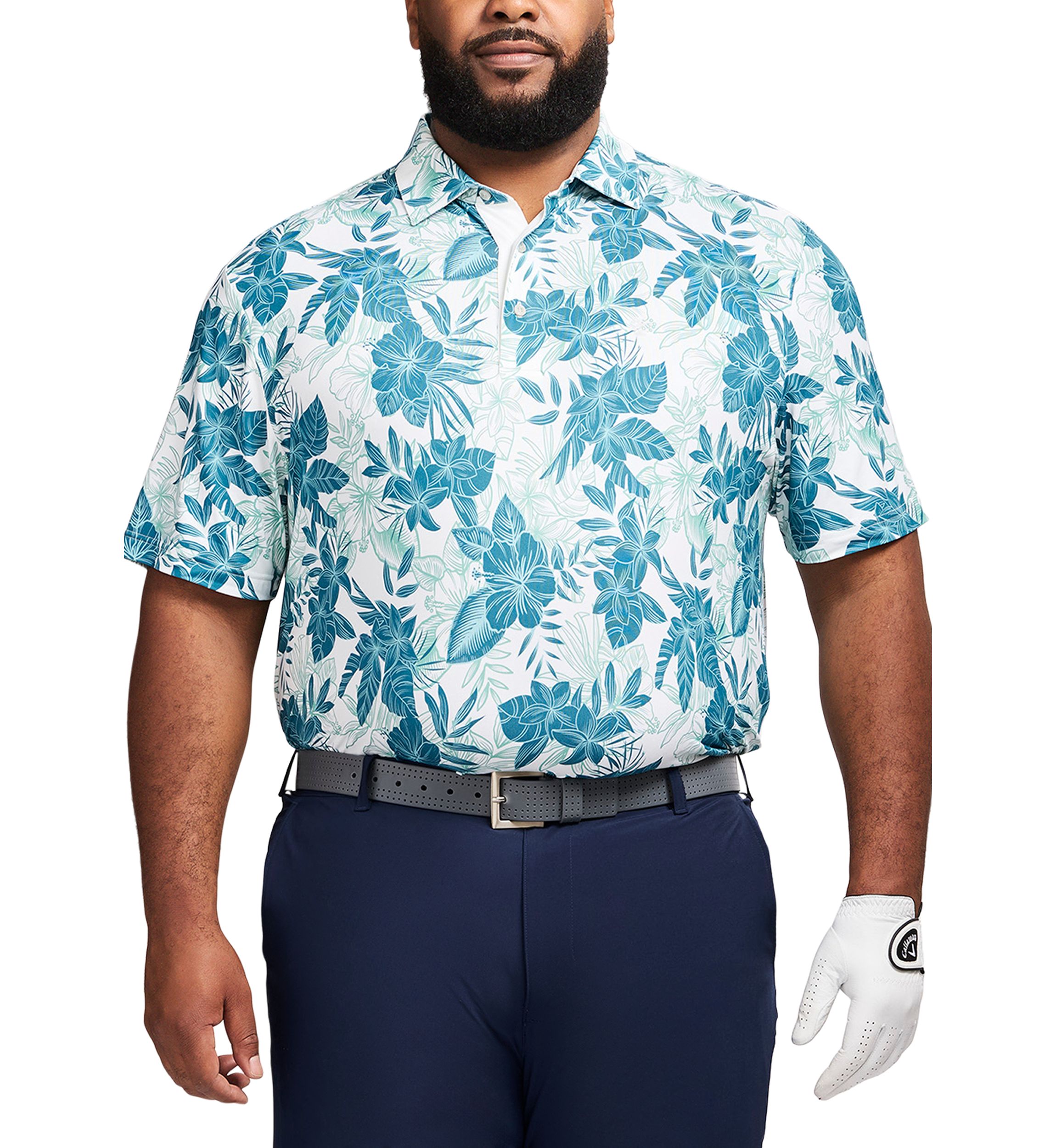 Big & Tall Swingflex Elite Printed Golf Polo Shirt