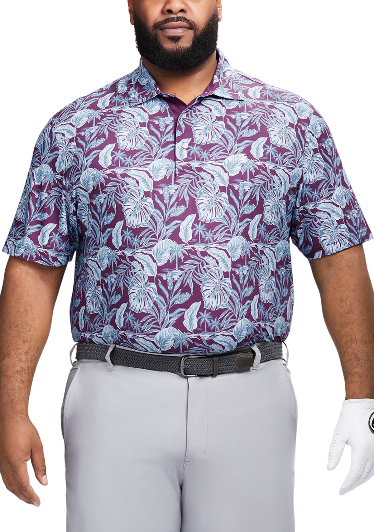 Big & Tall Golf Swingflex Elite Printed Polo
