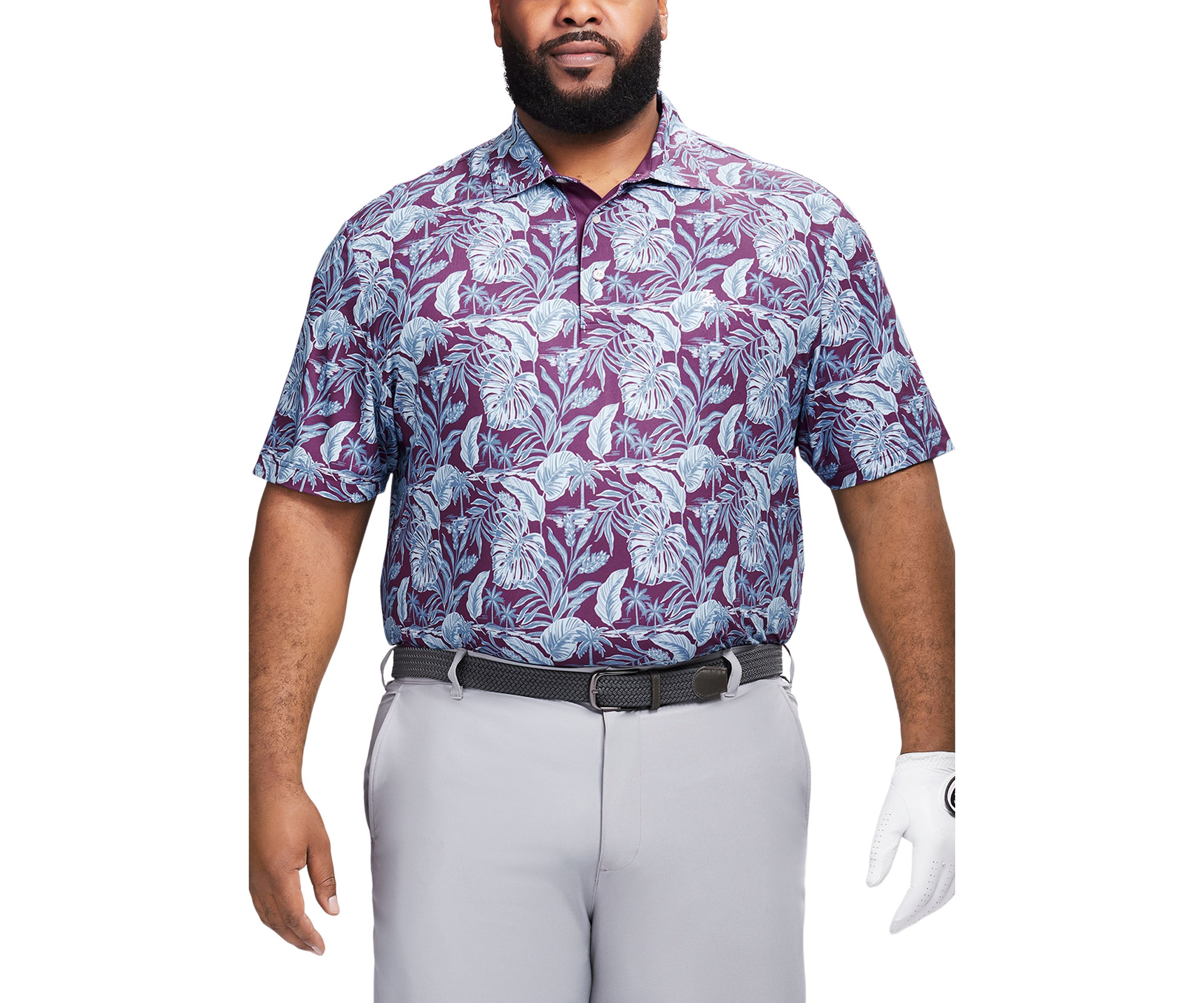 Big & Tall Golf Swingflex Elite Printed Polo