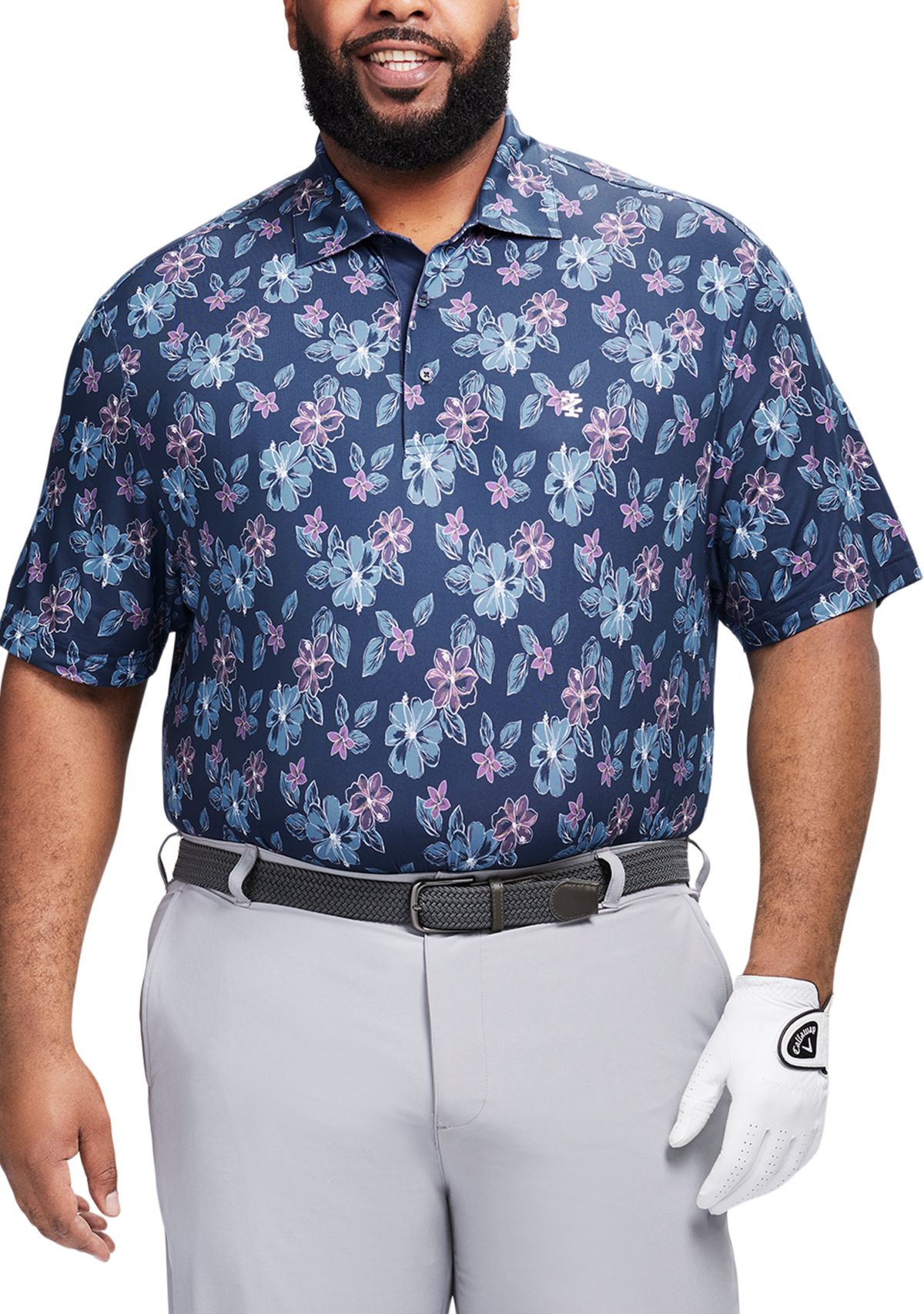 Big & Tall Golf Swingflex Elite Printed Polo