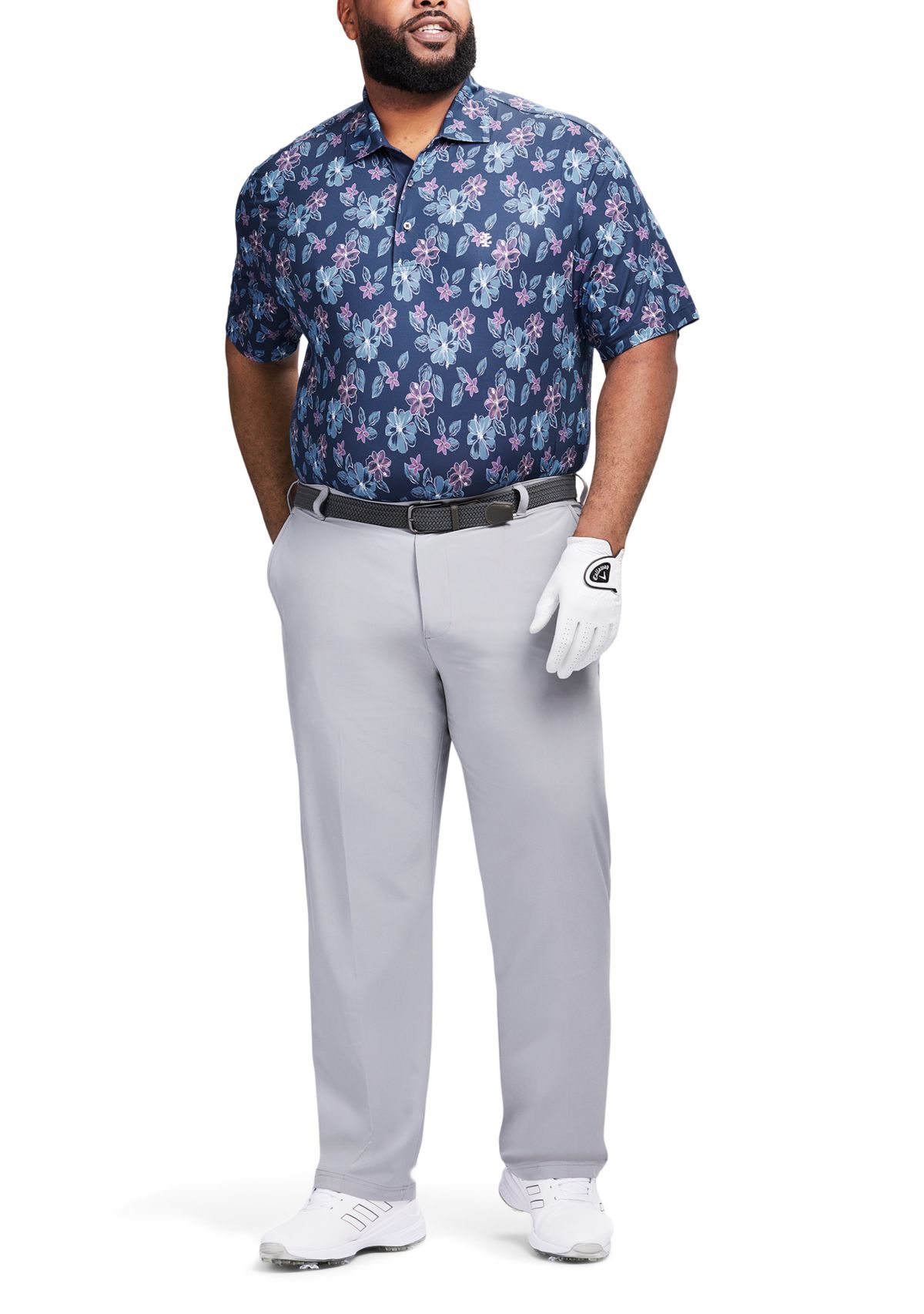 Big & Tall Golf Swingflex Elite Printed Polo