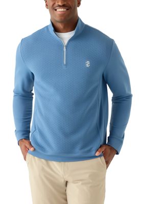 トップス RESISTED YARNDYED WOOLGABARDINE PULLOVER Women's 1/2 Zip Jacquard Pullover | EvoShield