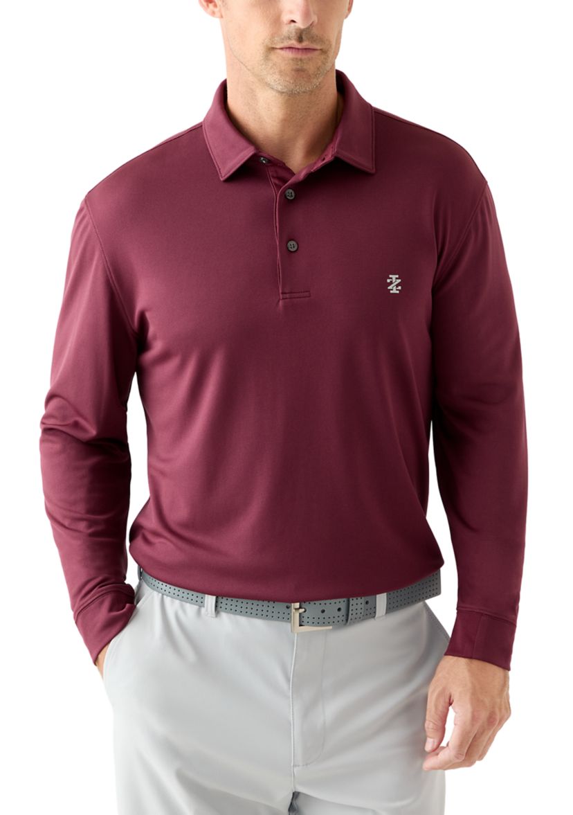 Long Sleeve Solid Polo