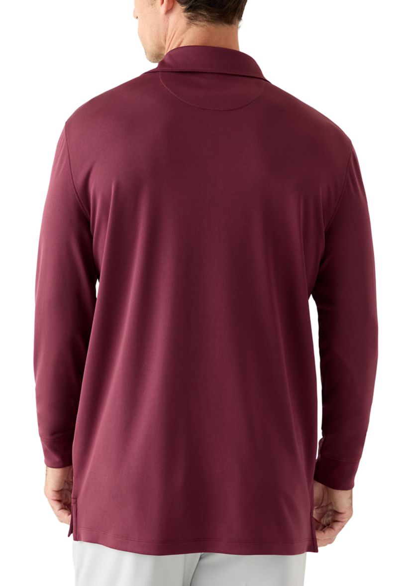 Long Sleeve Solid Polo