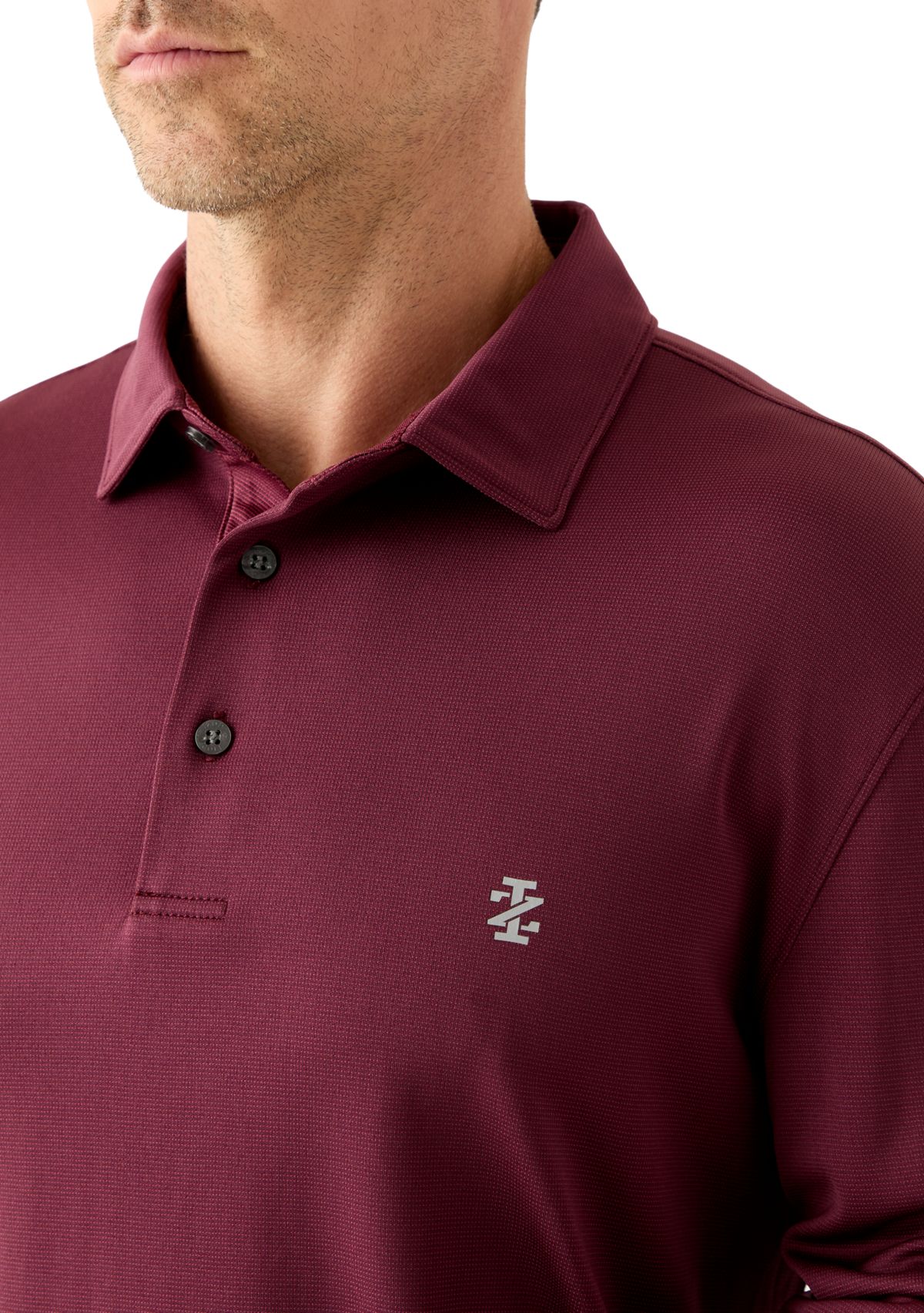 Long Sleeve Solid Polo