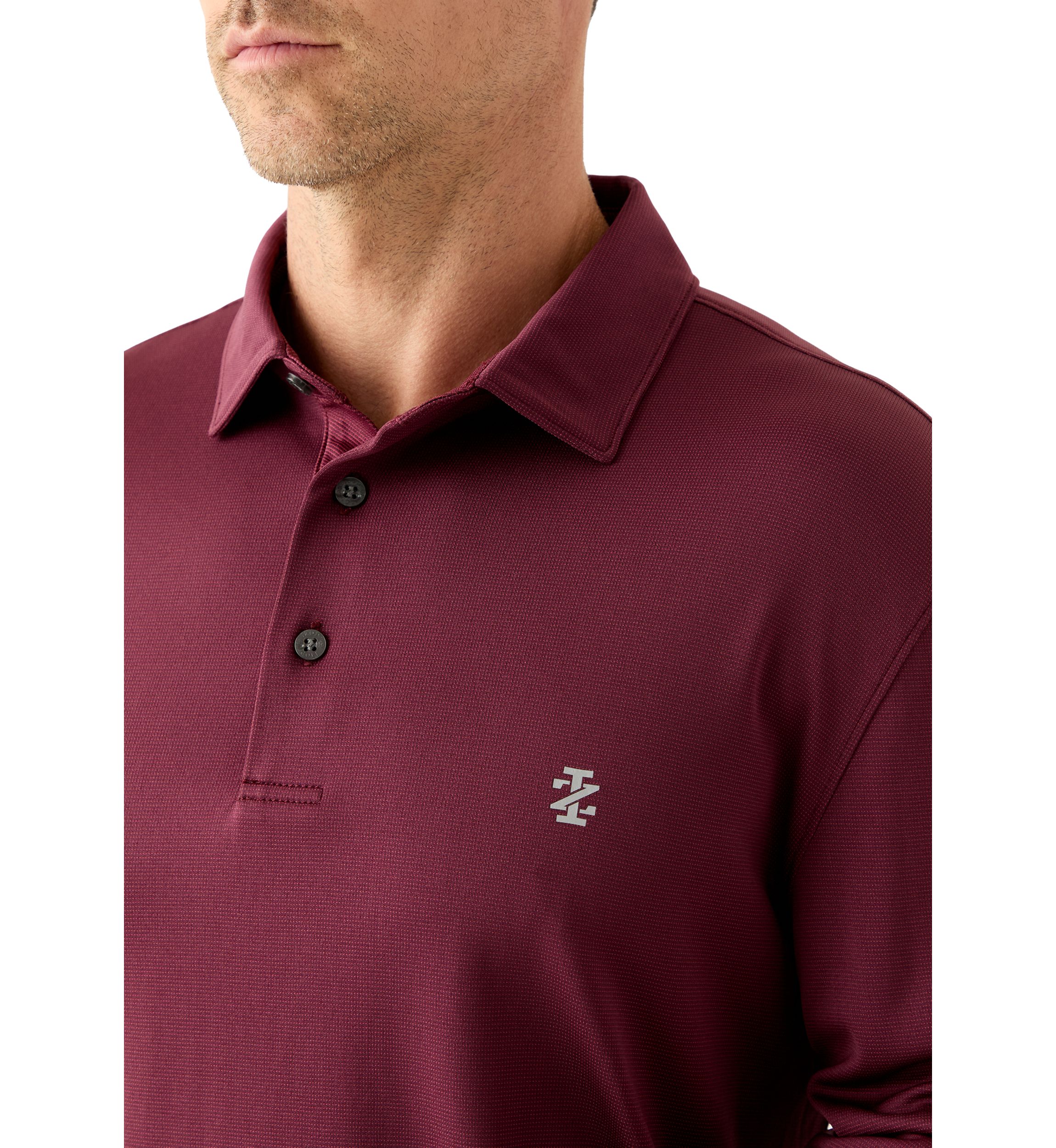 Long Sleeve Solid Polo