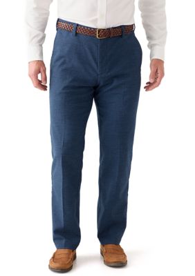 IZOD Men's Houndstooth Chinos, Navy Blue, 36 x 30