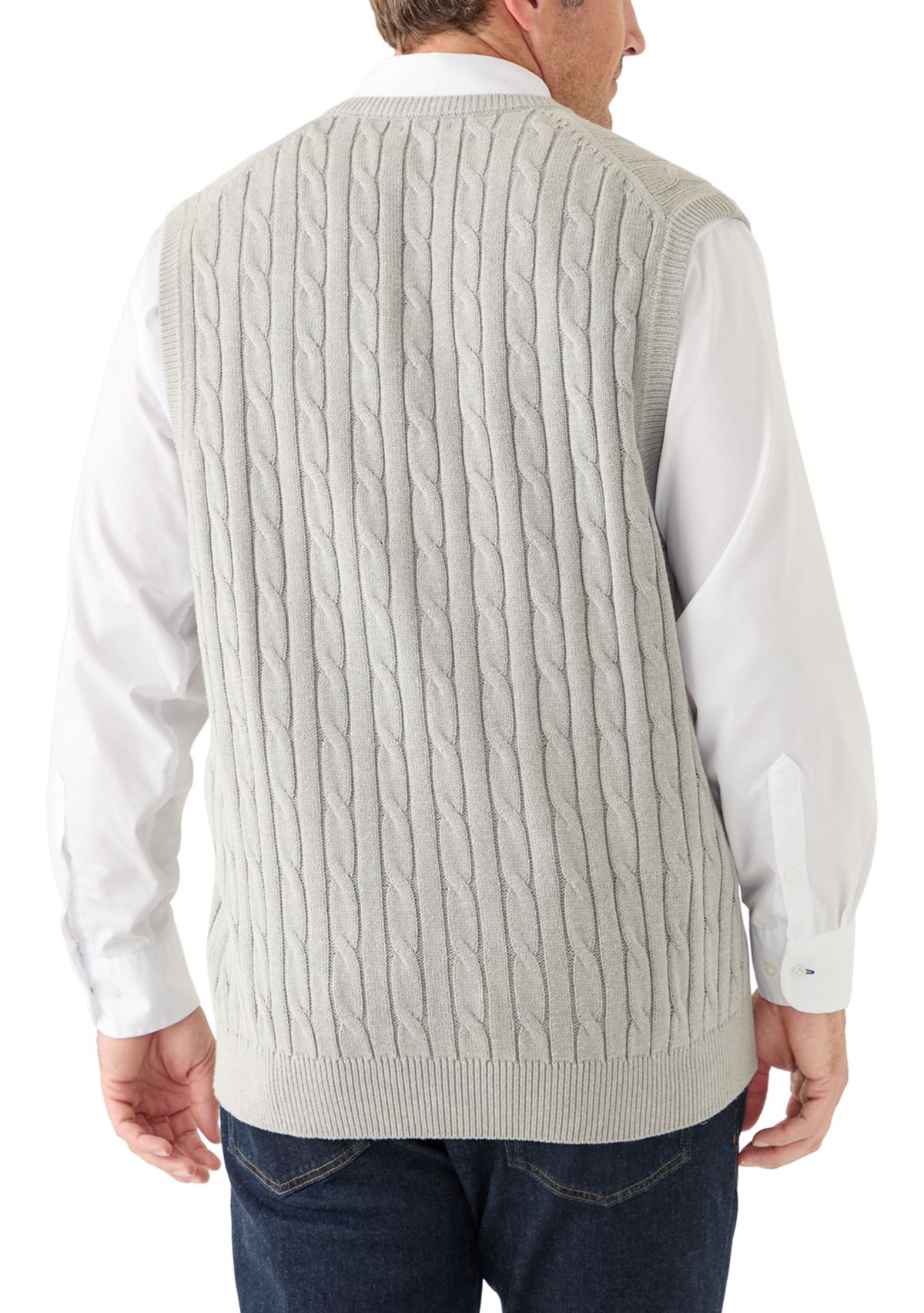 Big & Tall Cable Knit Sweater Vest