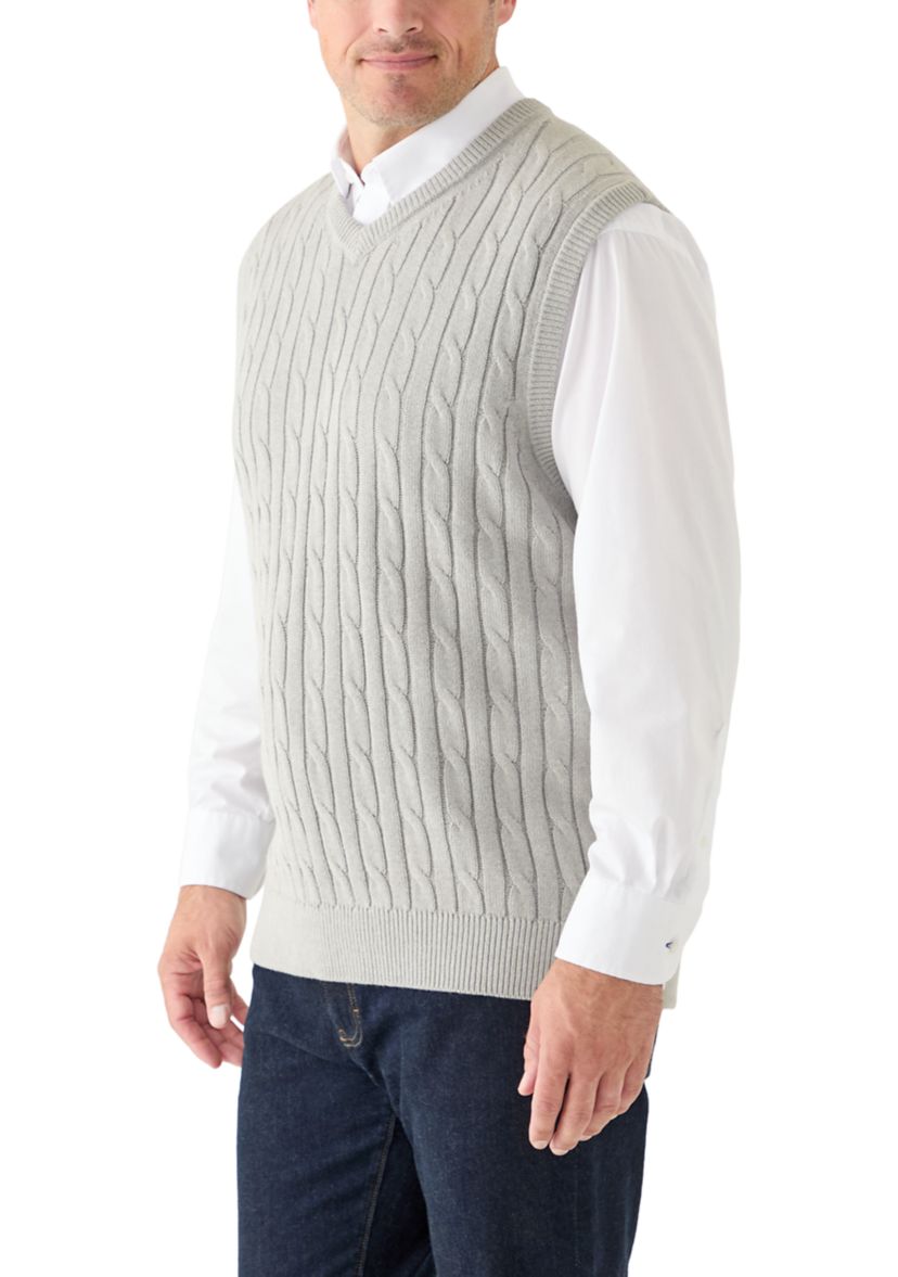 Big & Tall Cable Knit Sweater Vest