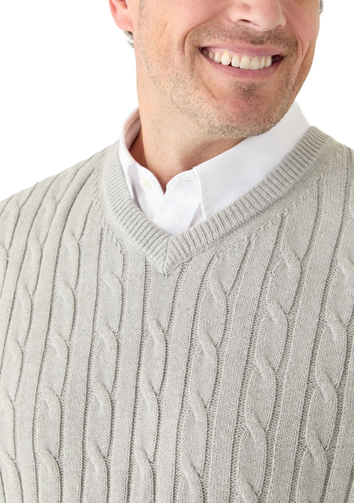 Big & Tall Cable Knit Sweater Vest