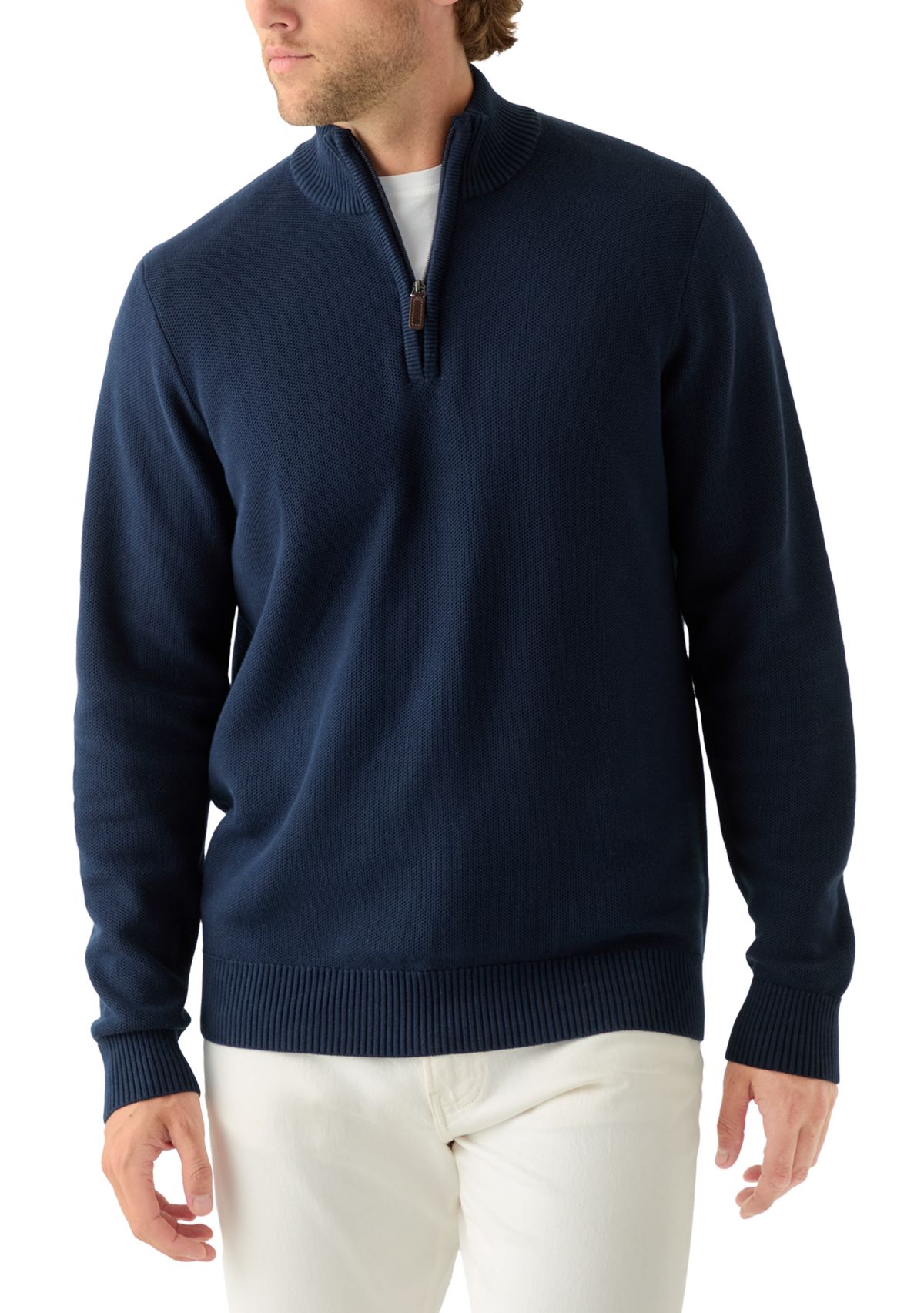 Honeycomb Quarter Zip Sweater 