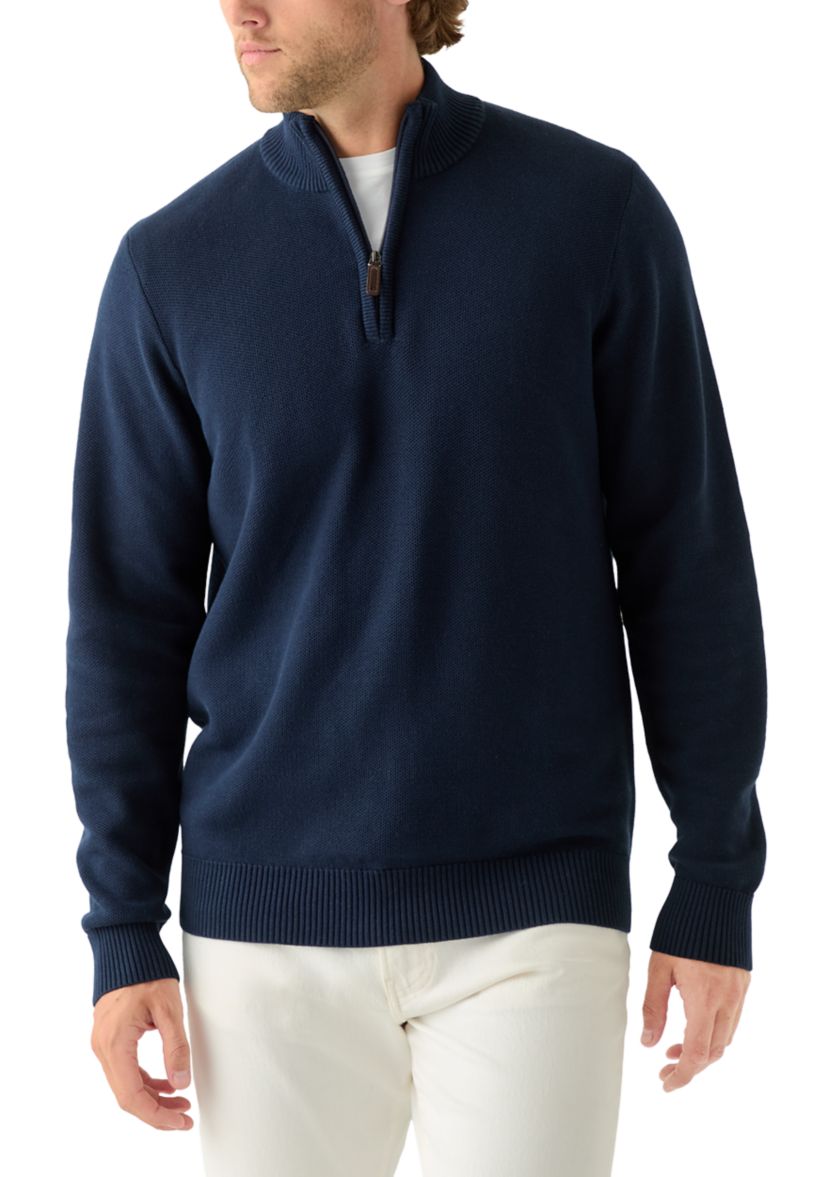 Honeycomb Quarter Zip Sweater 