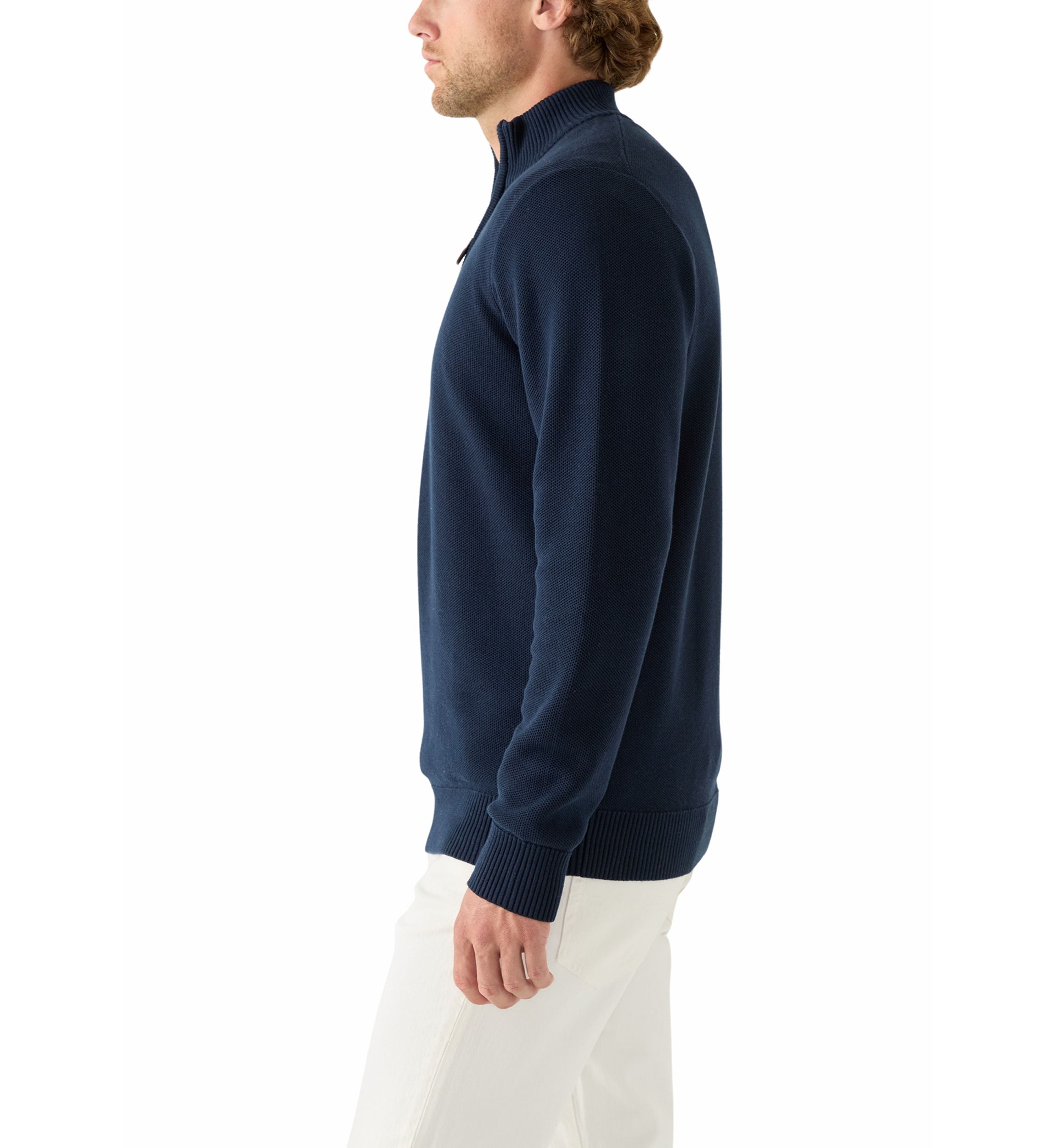 Honeycomb Quarter Zip Sweater 