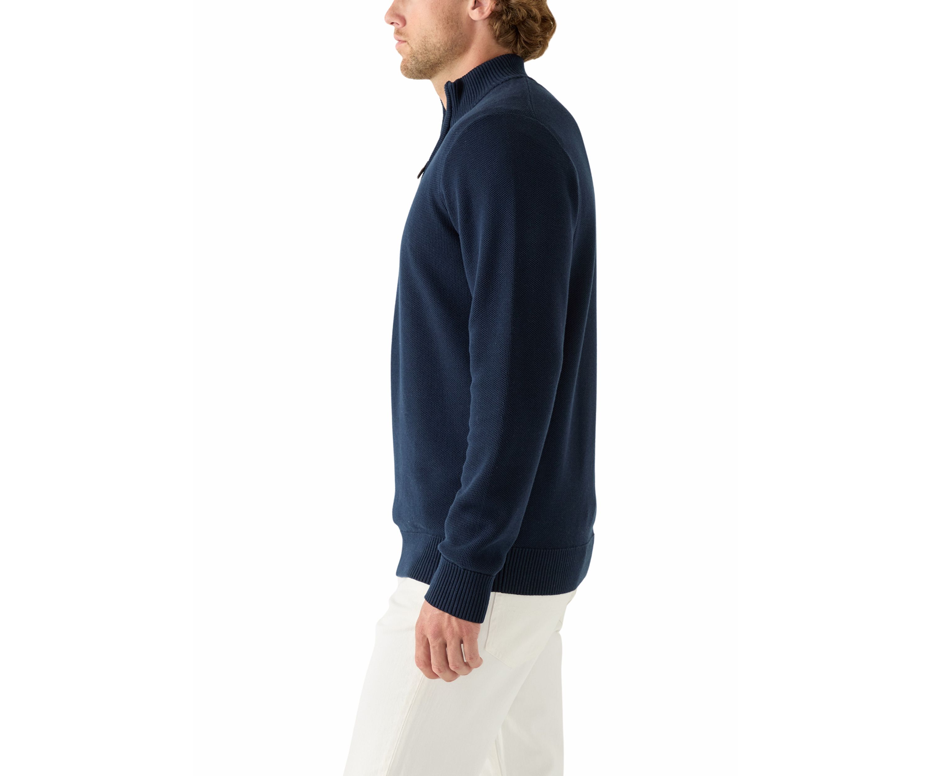Honeycomb Quarter Zip Sweater 