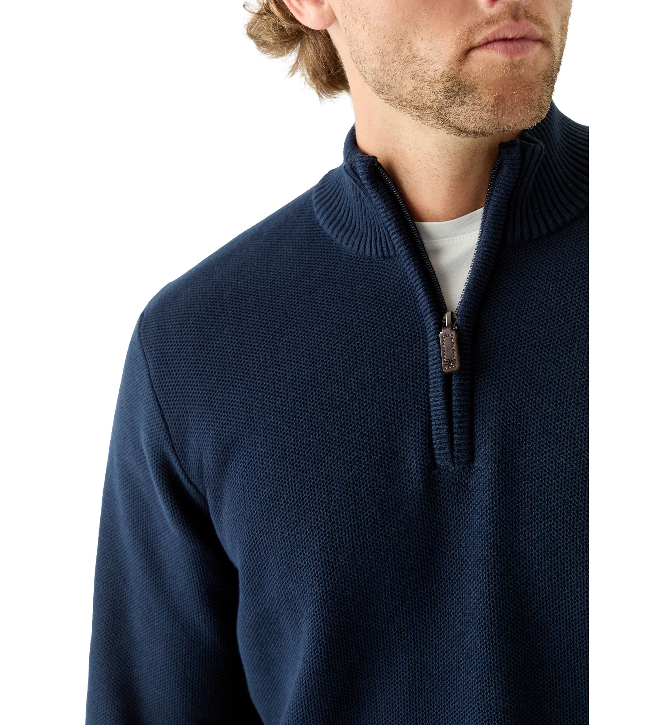 Honeycomb Quarter Zip Sweater 