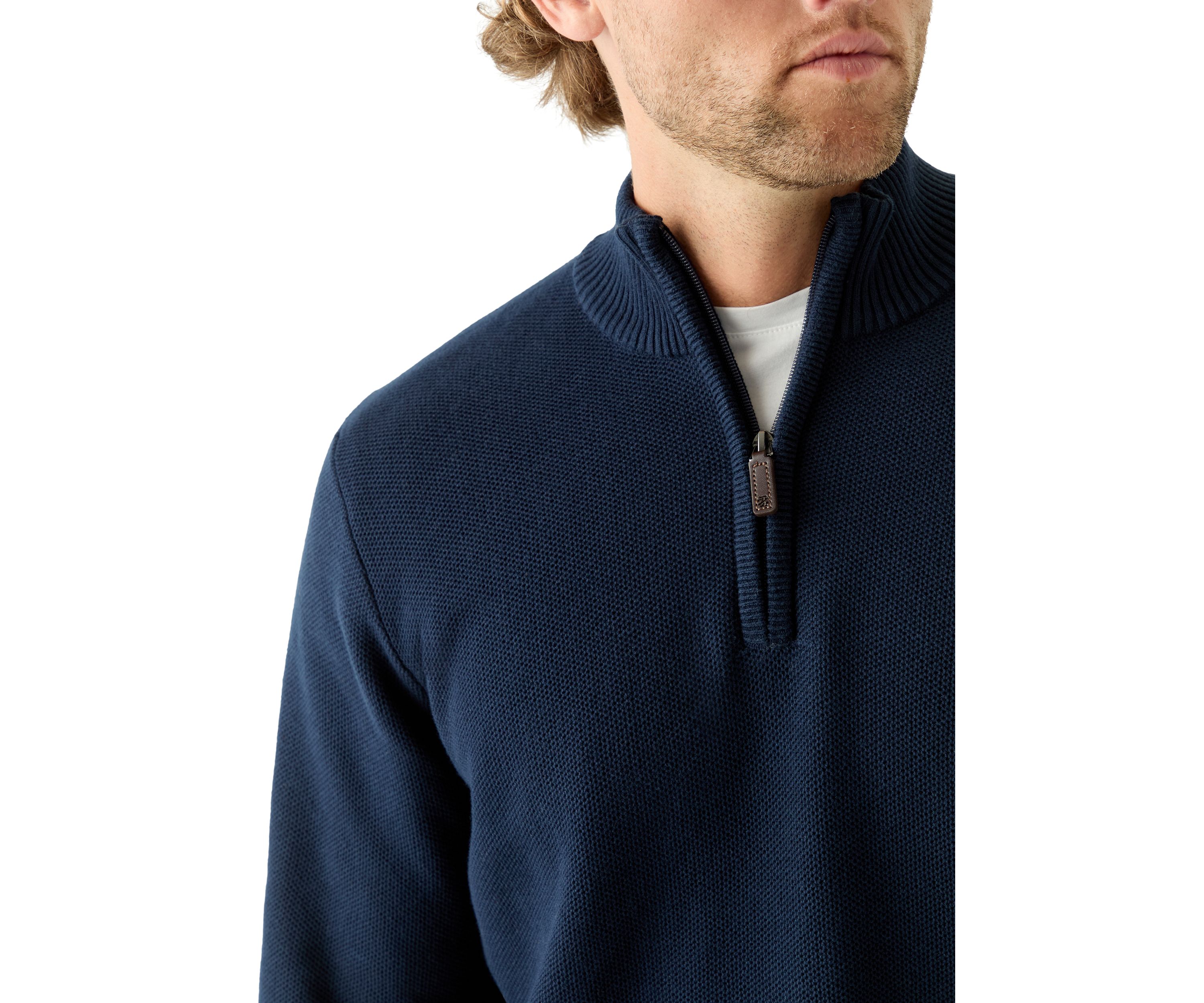 Honeycomb Quarter Zip Sweater 
