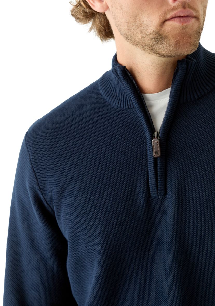 Honeycomb Quarter Zip Sweater 
