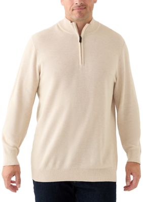 IZOD Men's Big & Tall Honeycomb 1/4 Zip Sweater, 2XLT